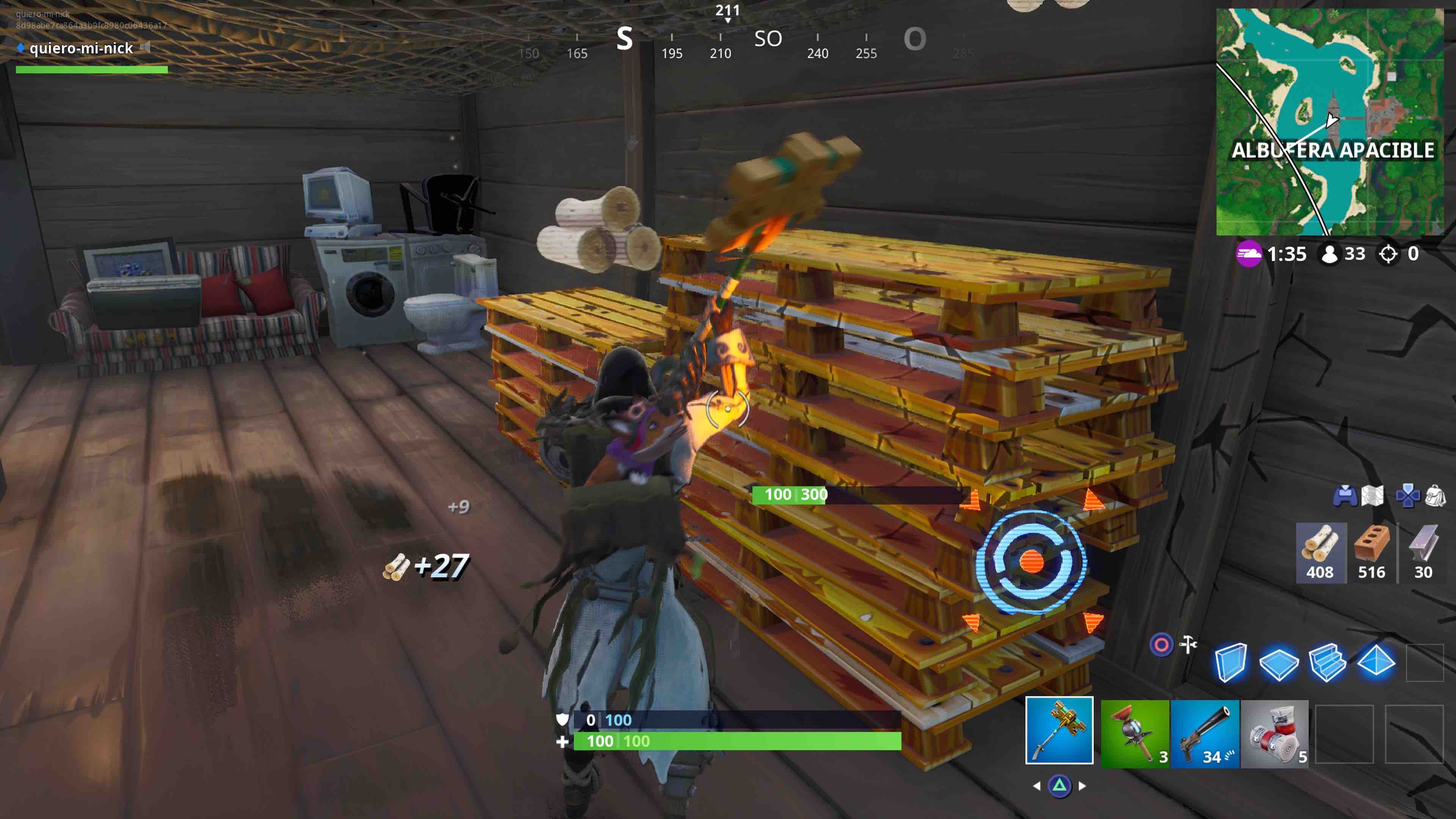 Recolecta Madera Piedra Y Metal En Una Misma Partida De Fortnite