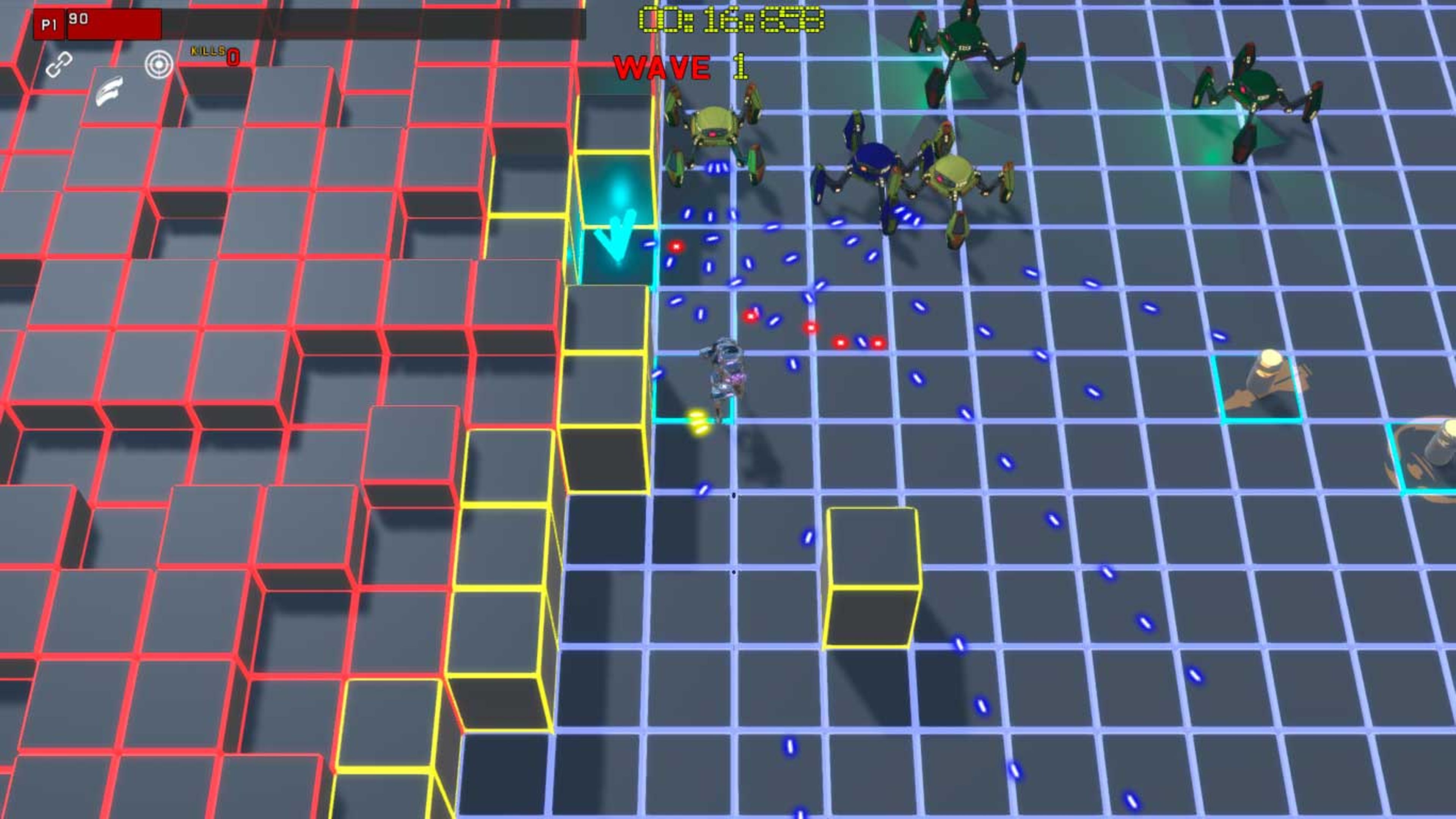 Battle for Mena es un juego de acción cenital en el que estaremos rodeados de robots enemigos.