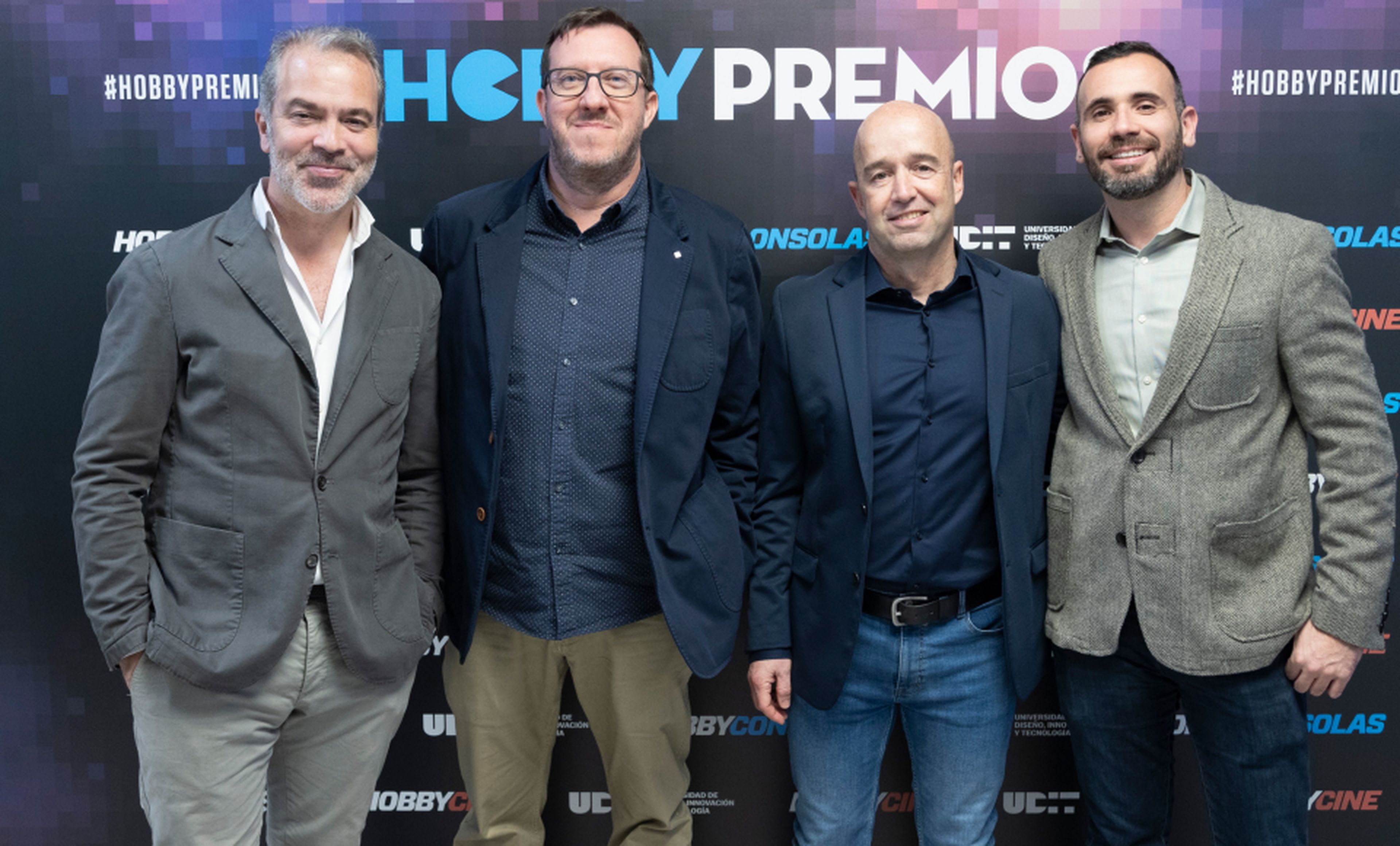 De izquierda a derecha: José María Moreno, de AEVI, Antonio Greppi, Javier Abad, de Axel Springer y Germán Fritsch, de GAME.