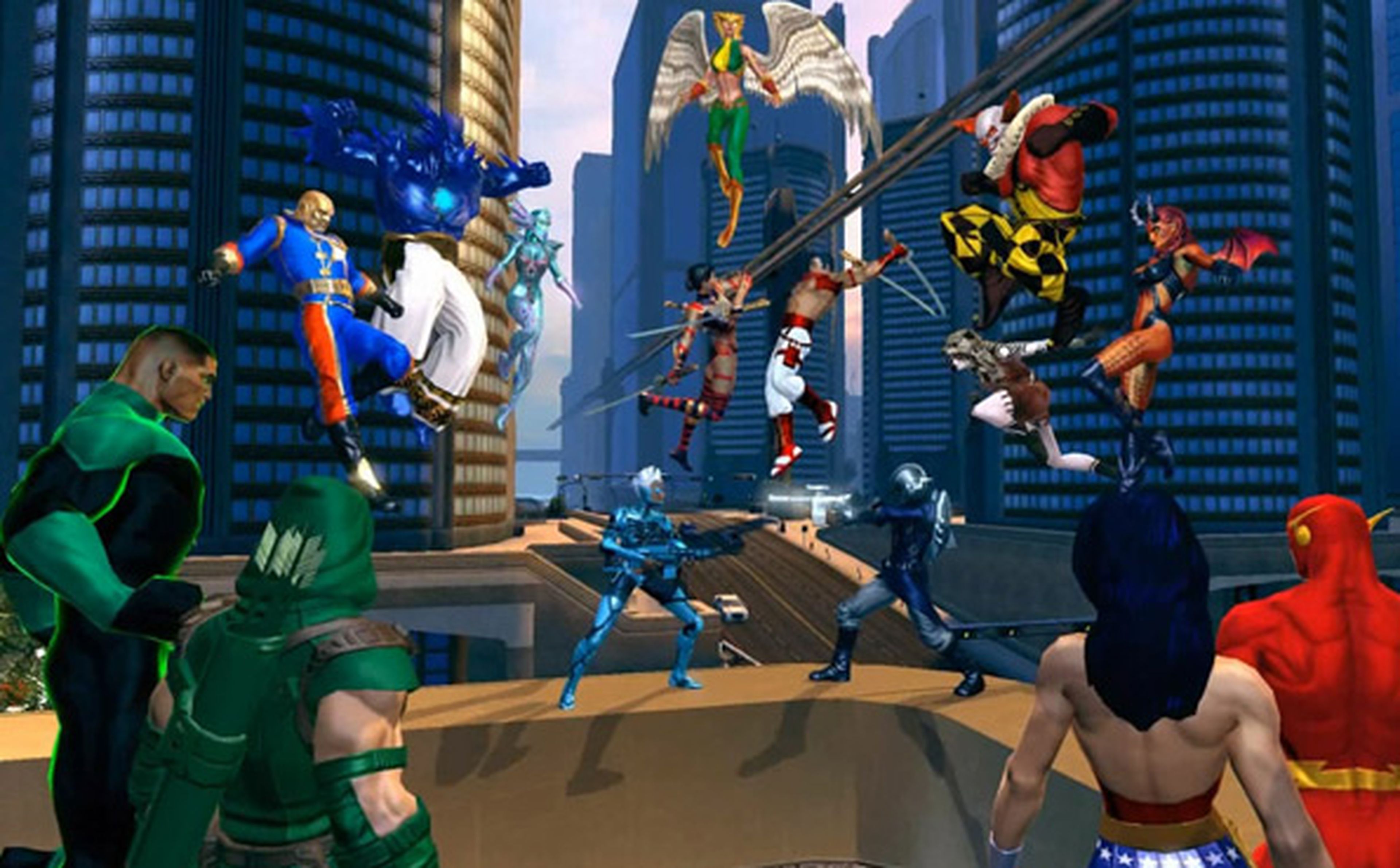 Multitud de héroes en DC Universe Online