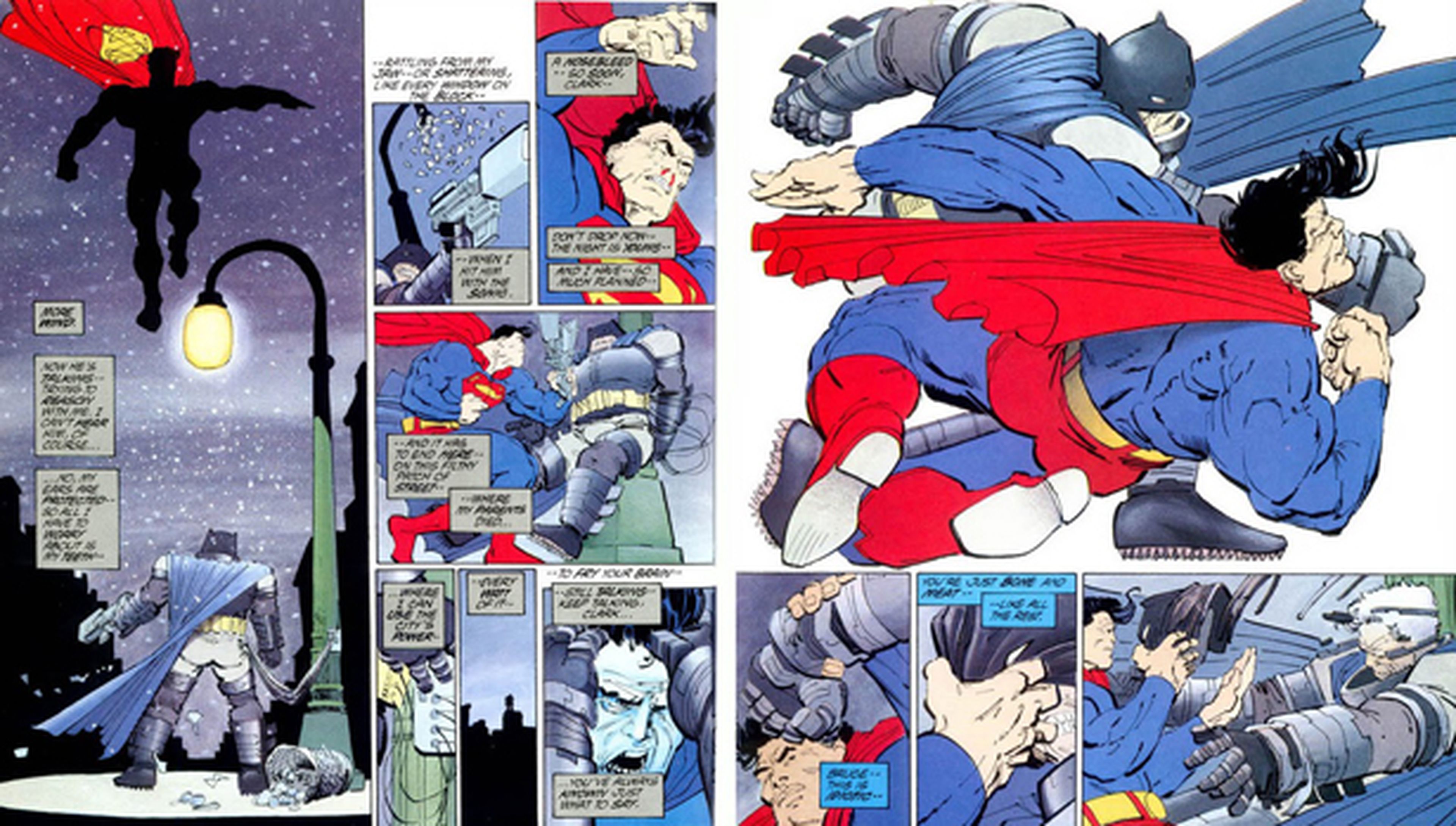 Estatua de Superman vs Batman en Dark Knight Returns