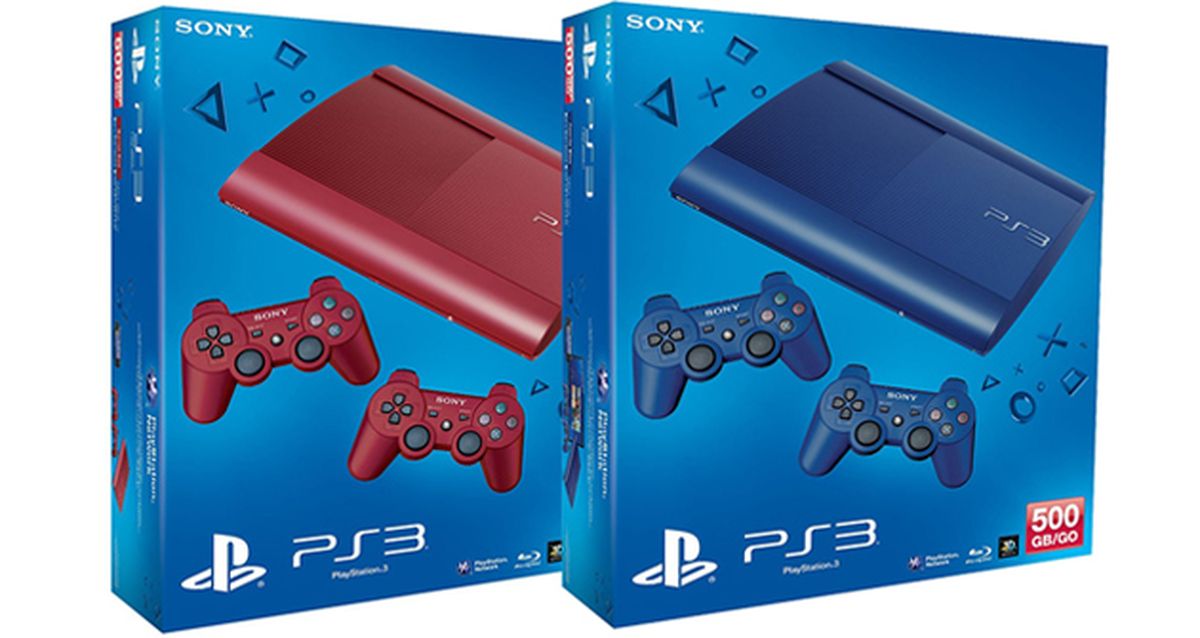 Sony presenta PS3 Super Slim roja y azul