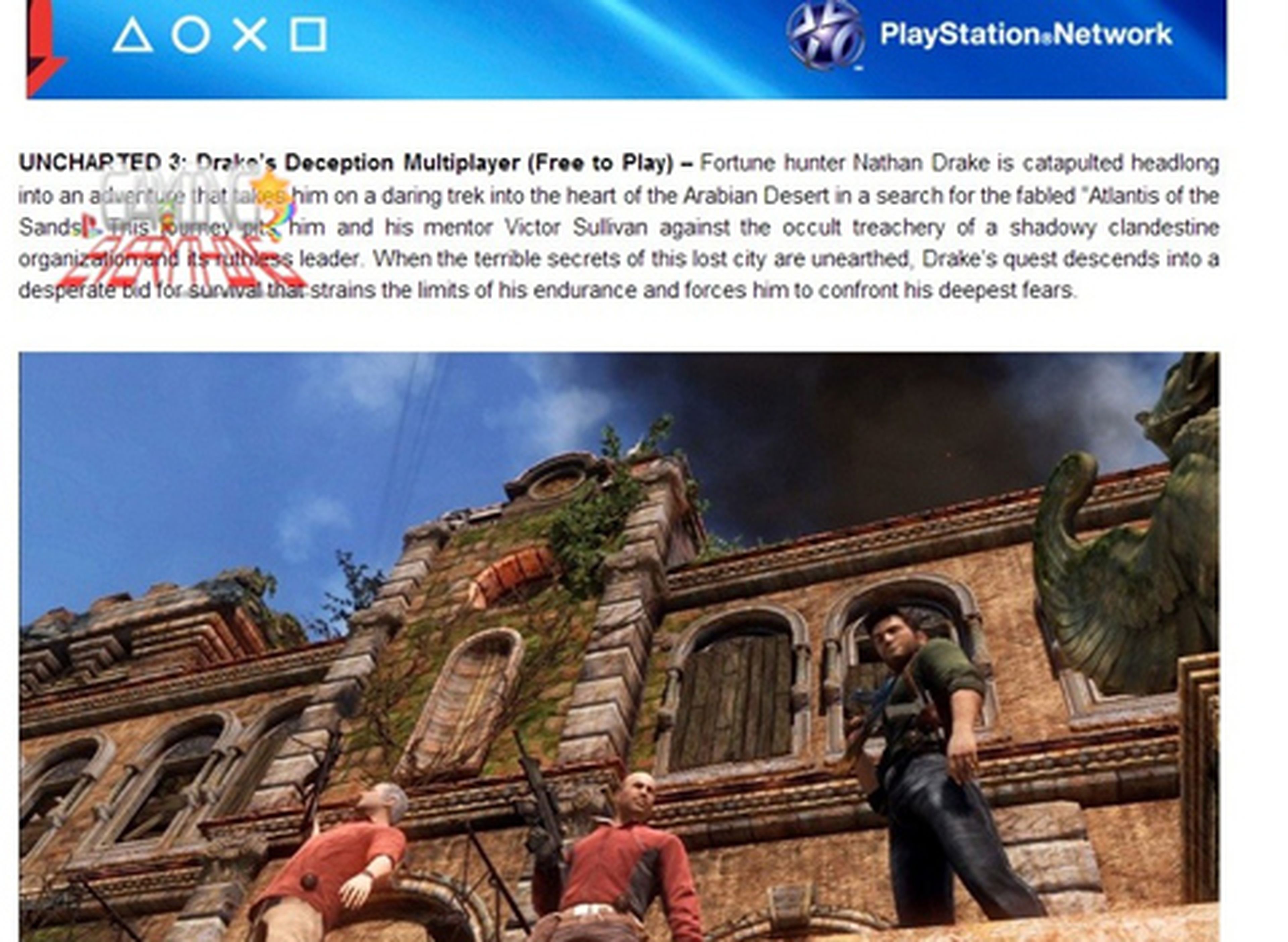 El multijugador de Uncharted 3 podría lanzarse en free to play