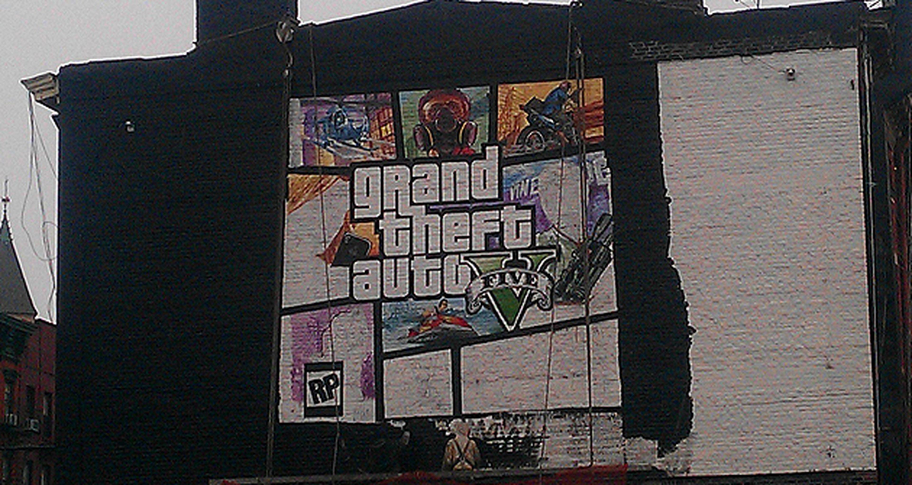 La carátula de GTA 5 se pinta en un mural