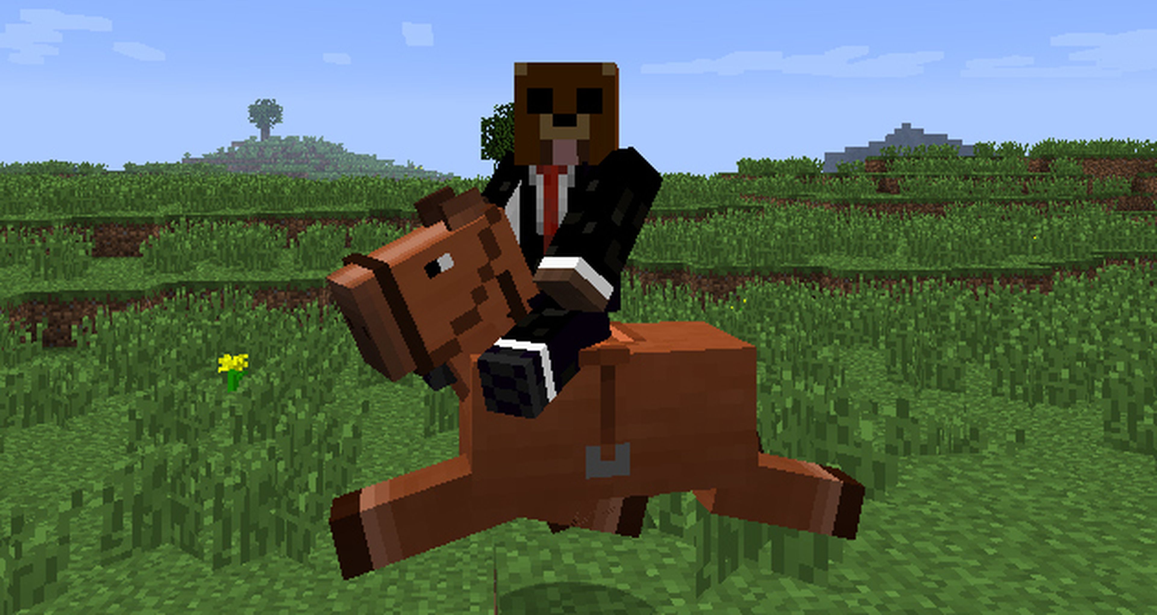 Los caballos se acercan al galope a Minecraft