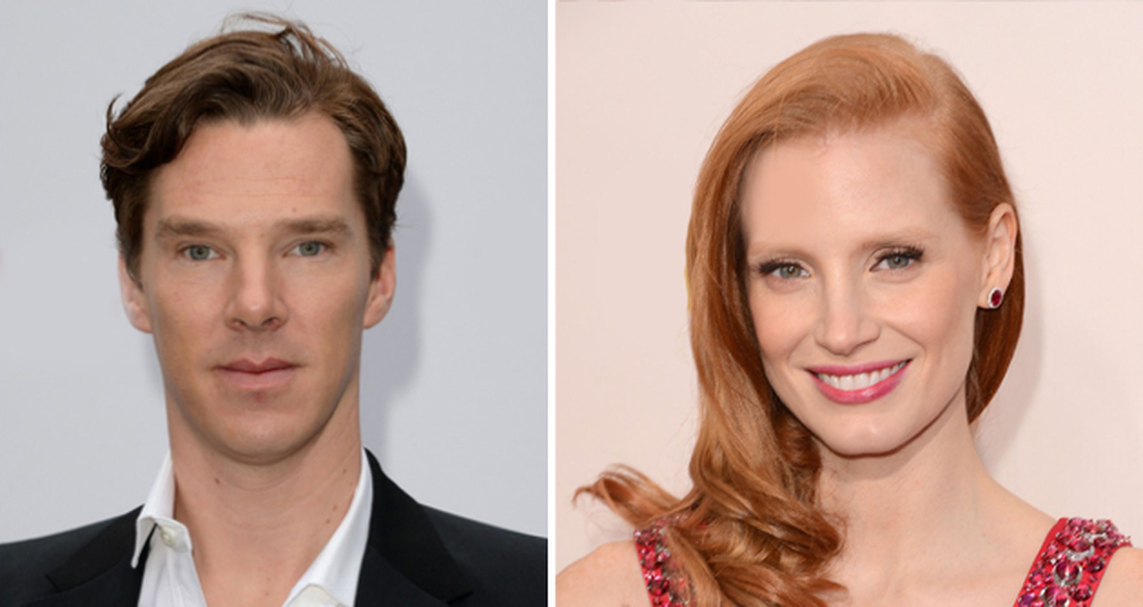 Benedict Cumberbatch y Jessica Chastain en Crimson Peak