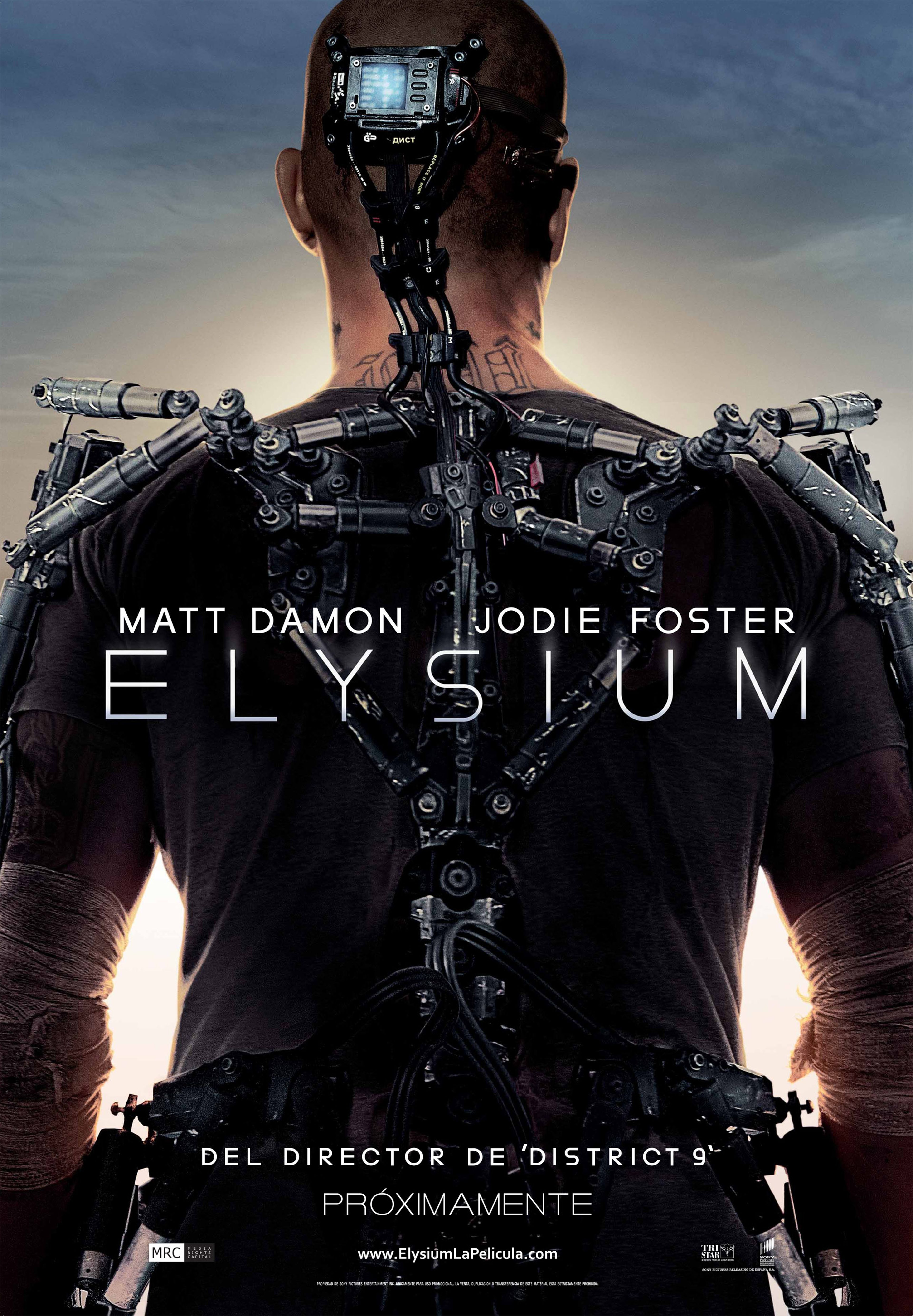 Tráiler y cartel de Elysium, con Matt Damon y Jodie Foster