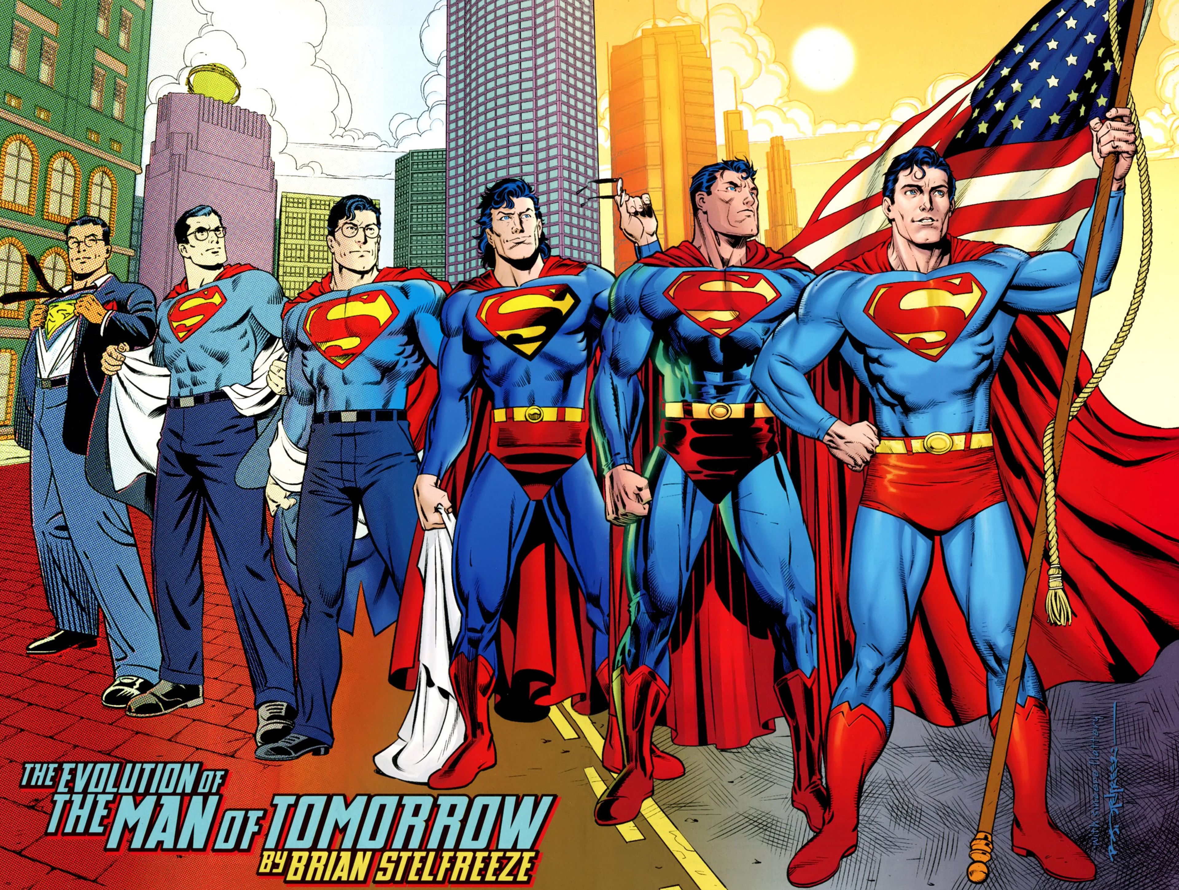 Superhero перевод. Эволюция Супермена. Супермен комикс. Самый первый Супергерой. Герои американских комиксов.