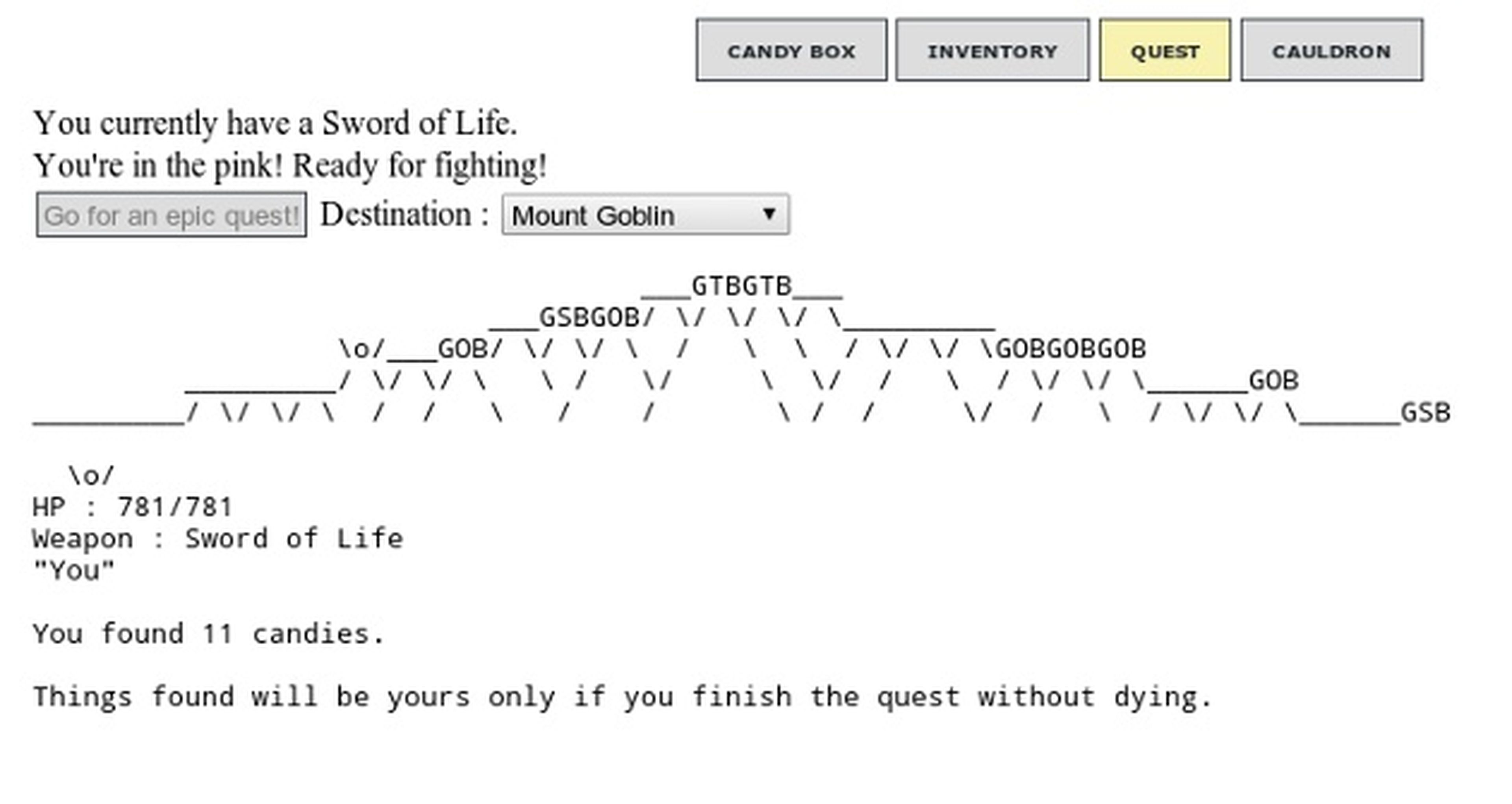 Candy Box, adicción ASCII en tu navegador