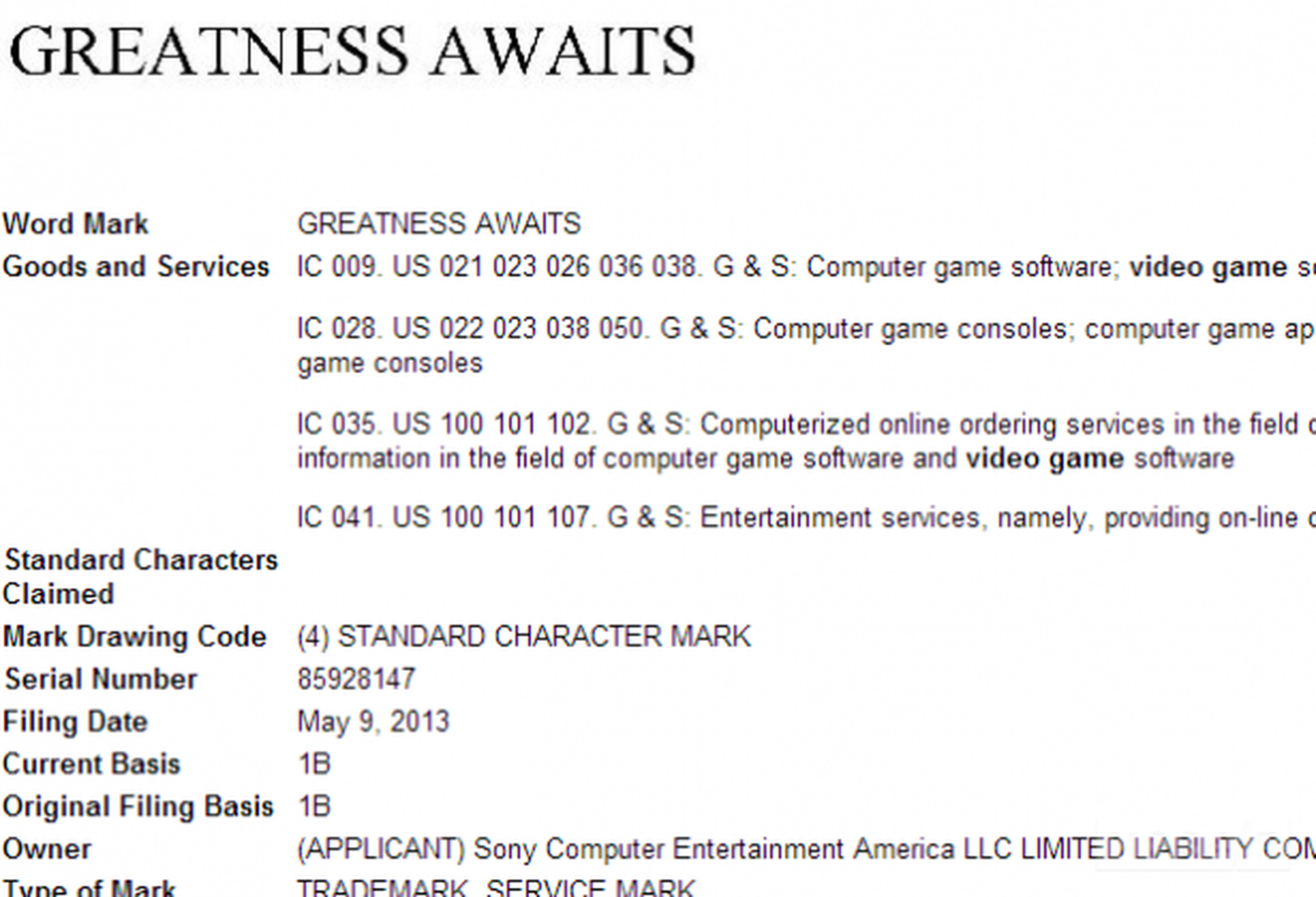 "La grandeza aguarda", ¿el slogan de Sony para PS4?
