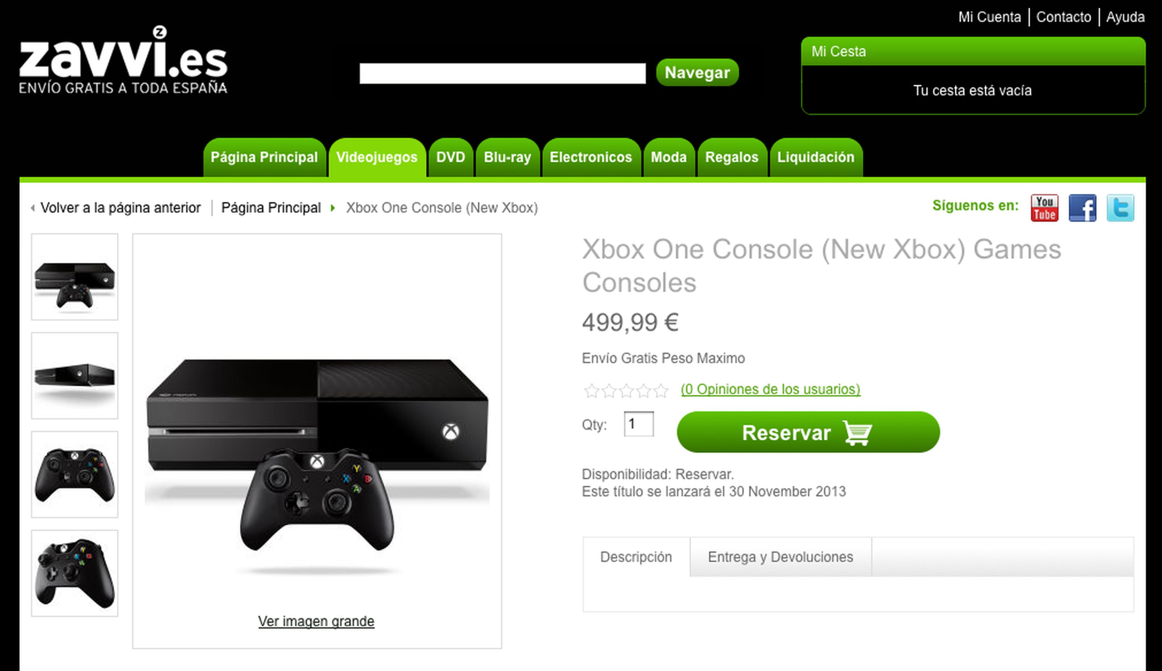 El precio de Xbox One, entre 400 y 500 euros