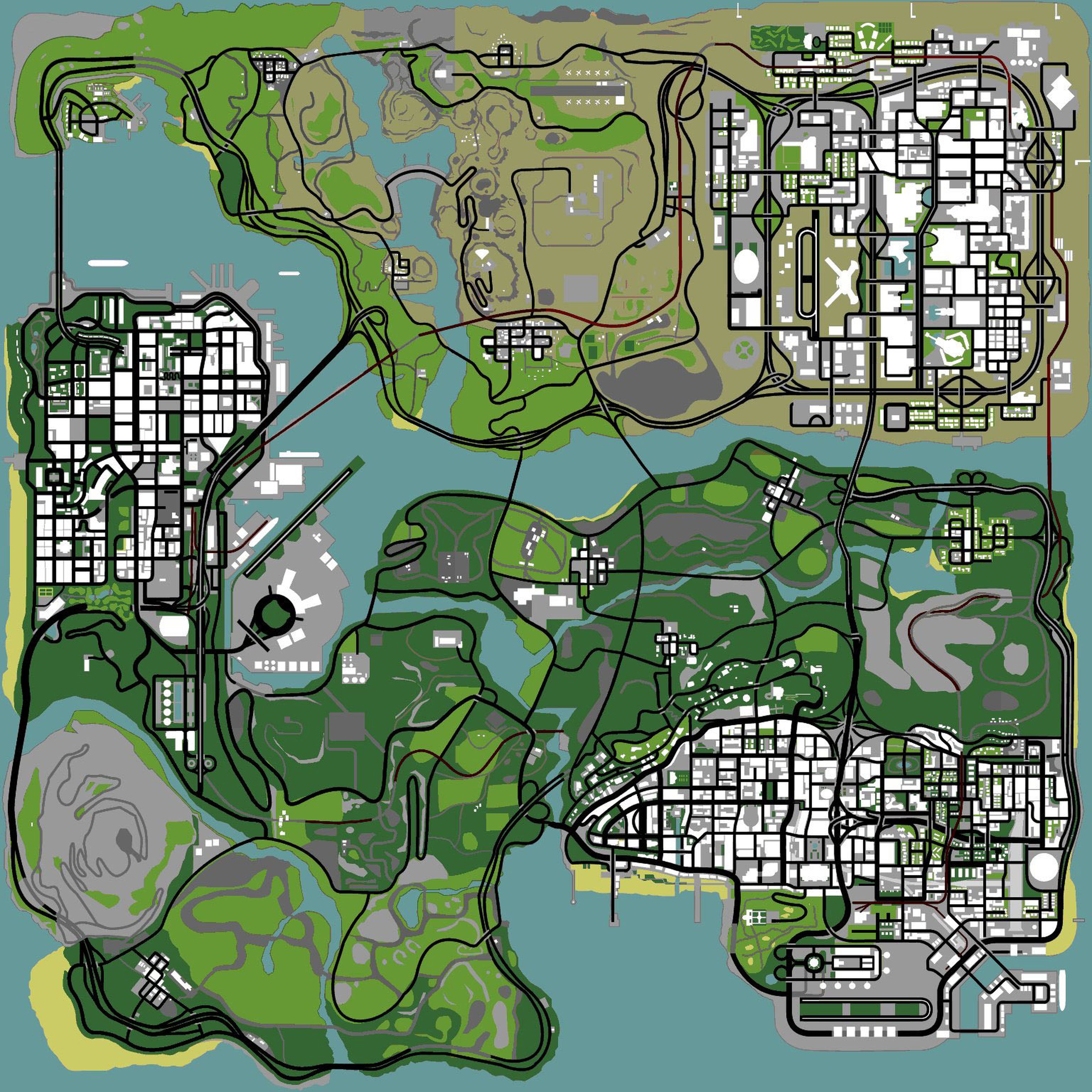 El mapa completo de Los Santos en GTA V recreado por fans