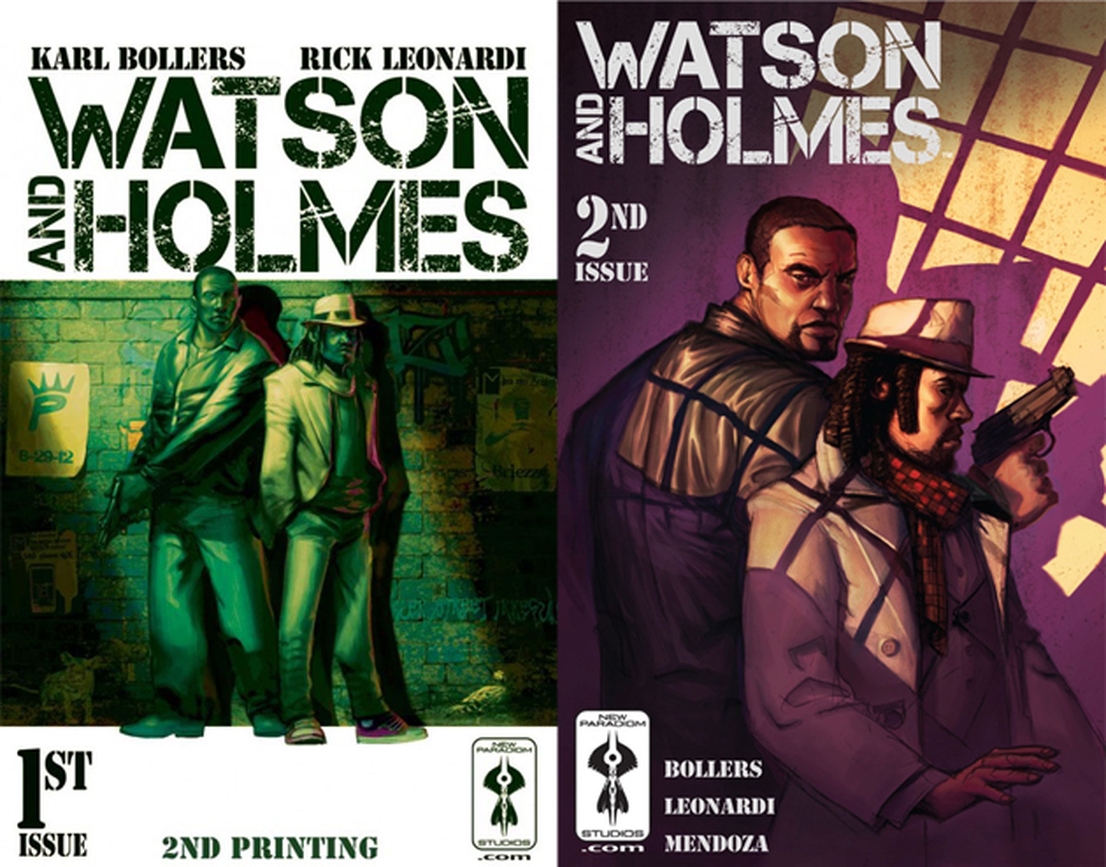 Holmes y Watson en sus versiones de Harlem