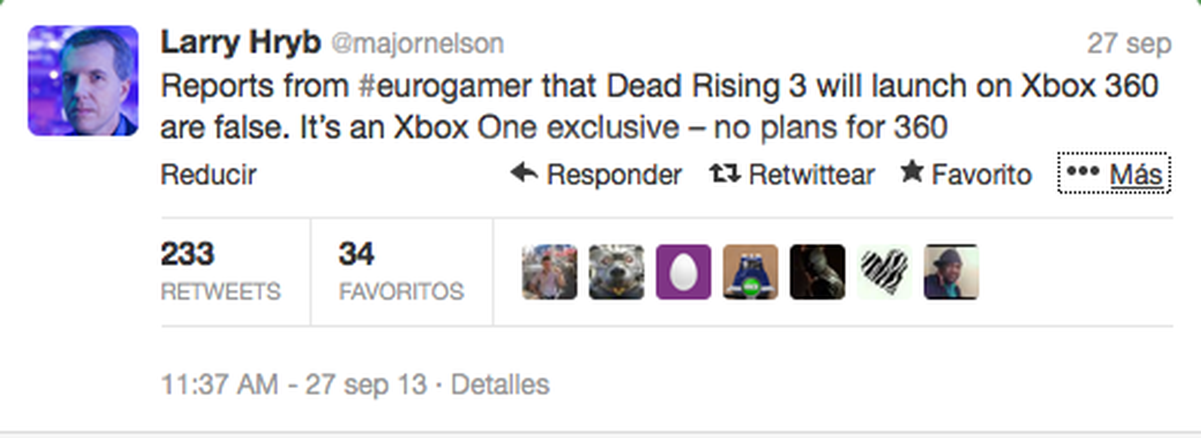 Se desmiente el rumor: Dead Rising 3 NO saldrá en 360