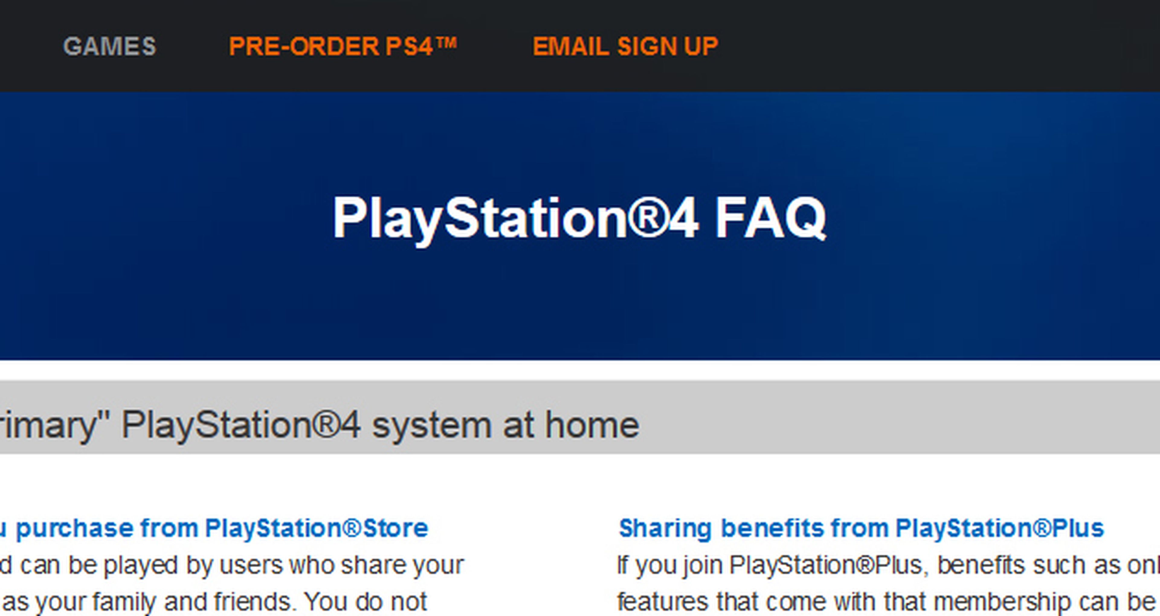 El FAQ de PS4 ya está Online