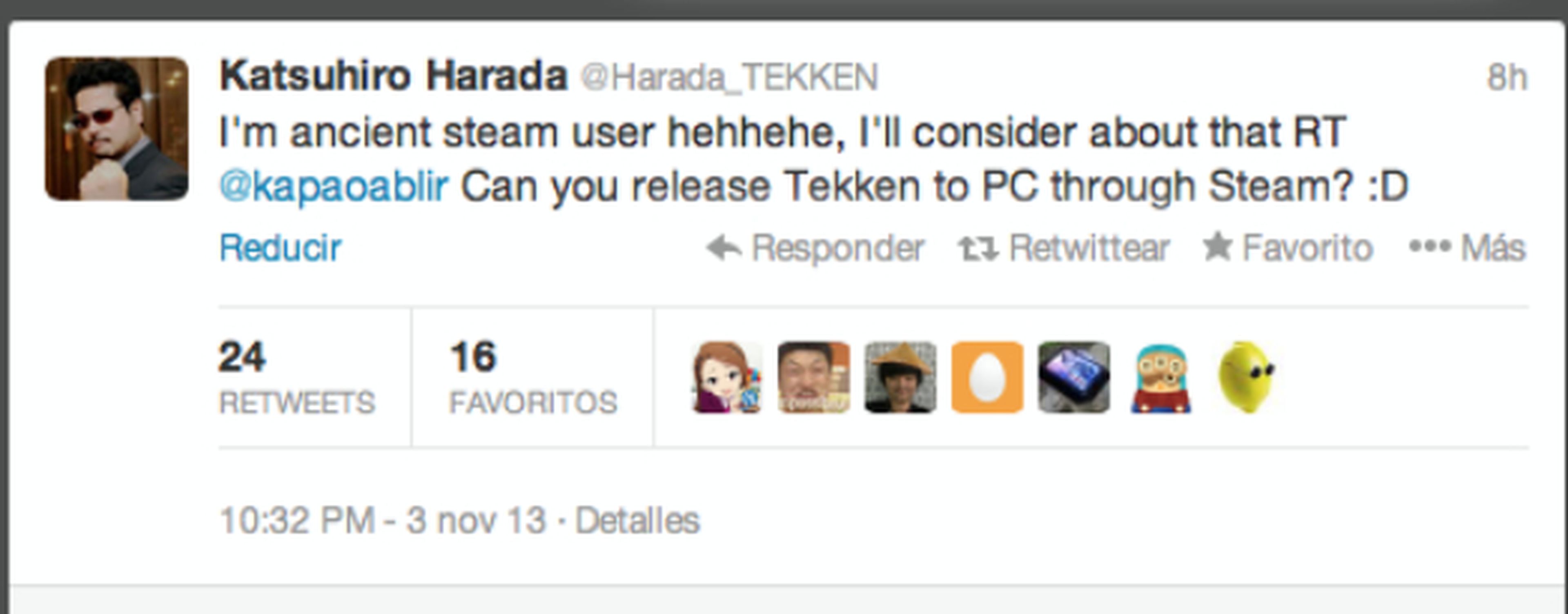 El productor de Tekken no descarta llevarlo a PC