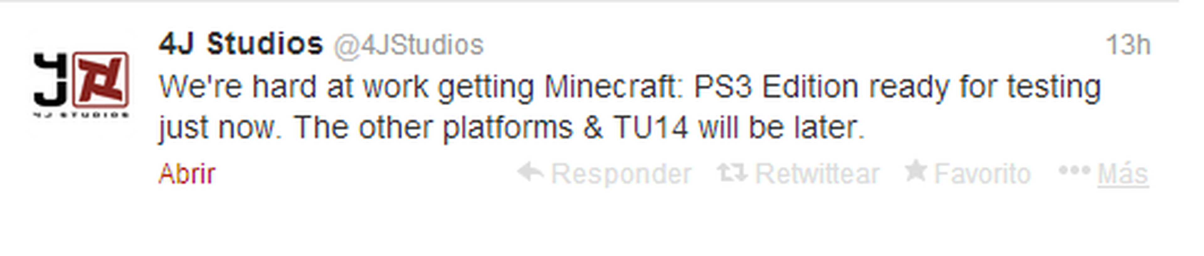 Minecraft listo para ser testeado en PS3
