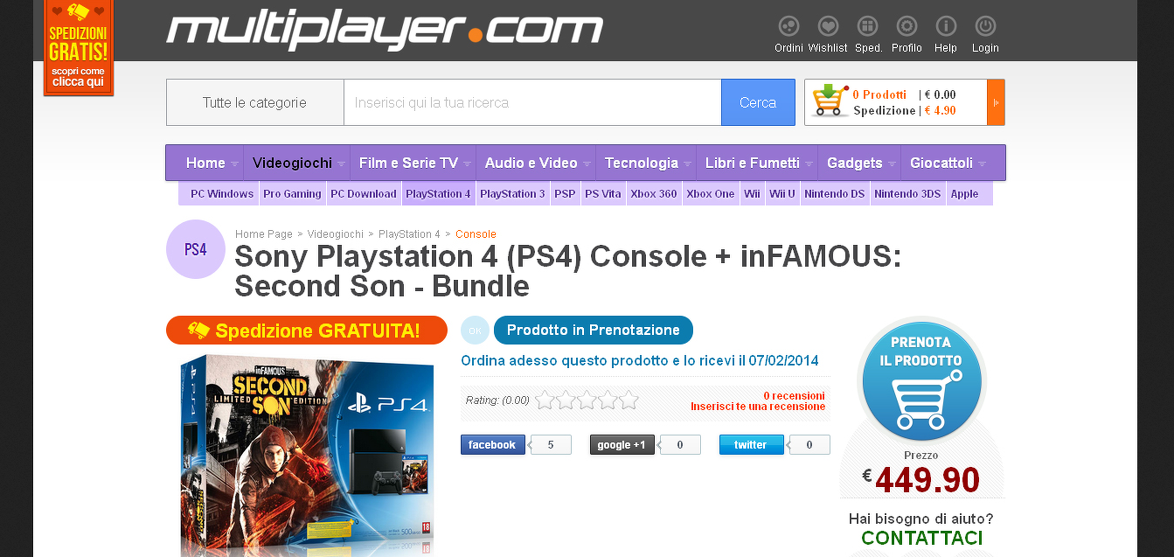 ¿PS4 + inFamous Second Son en febrero?