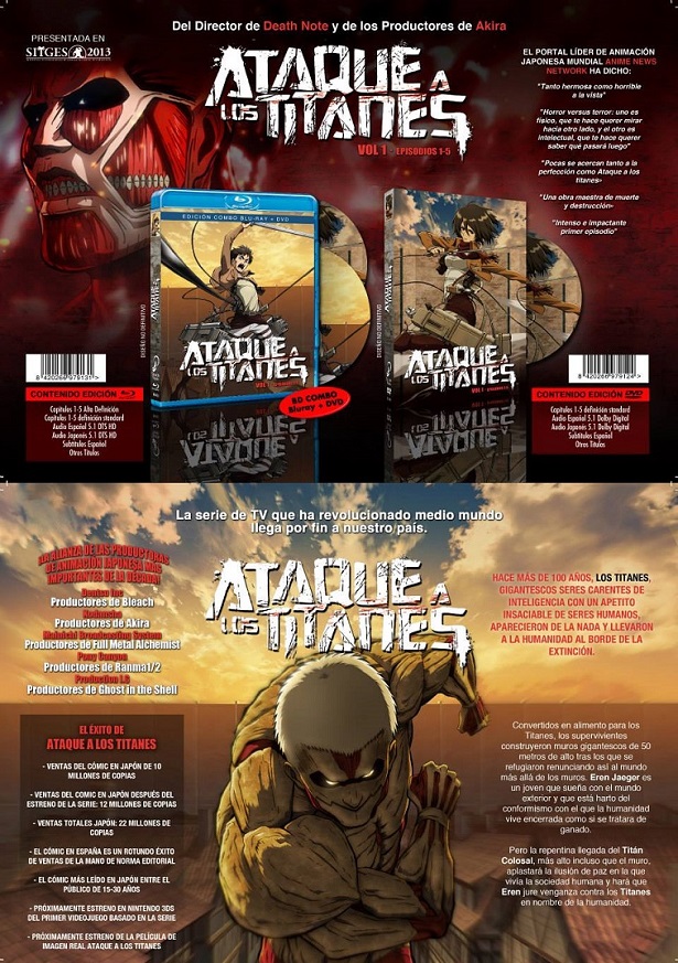 El anime Ataque a los Titanes llega el 18 de diciembre