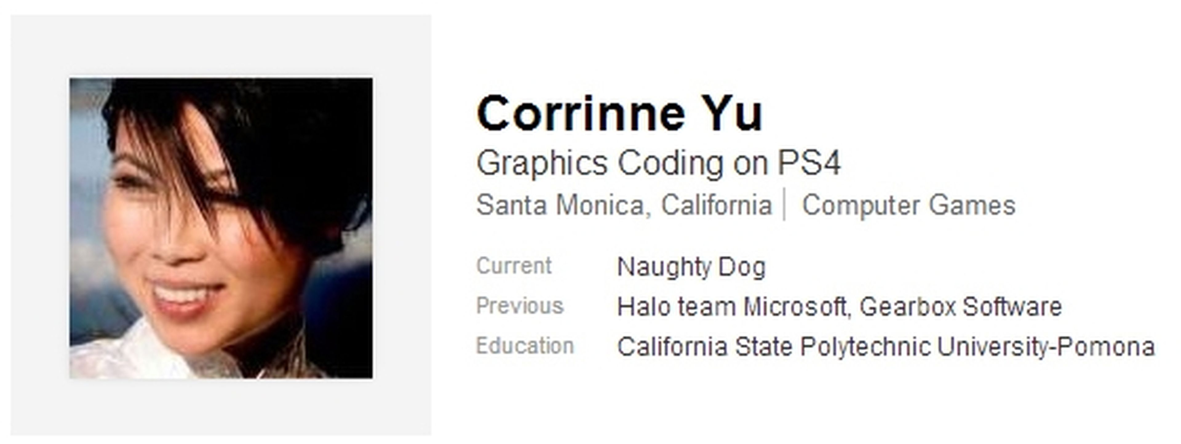 Corrinne Yu ficha por Naughty Dog