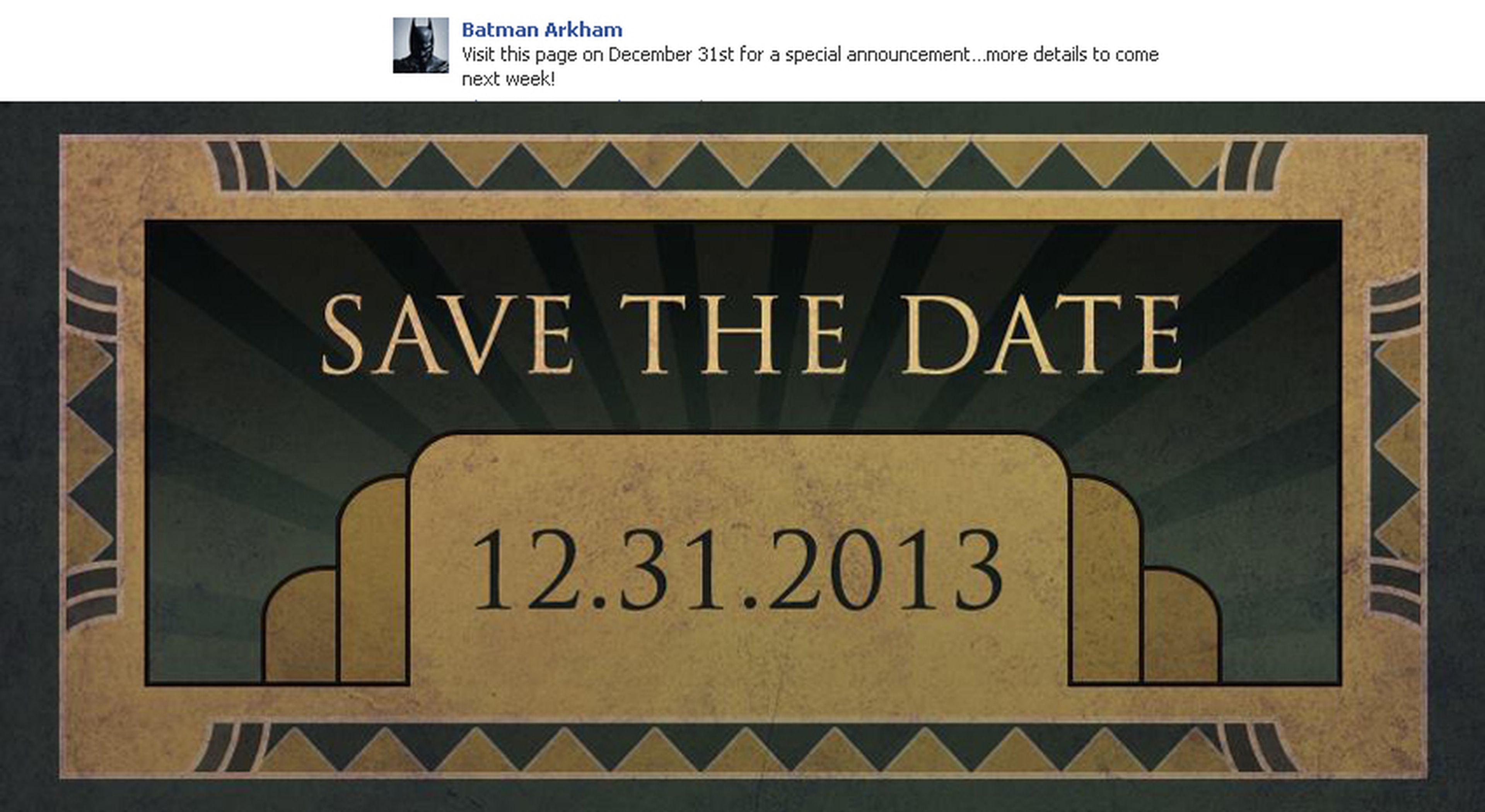 Batman Arkham prepara un anuncio para el 31 de diciembre