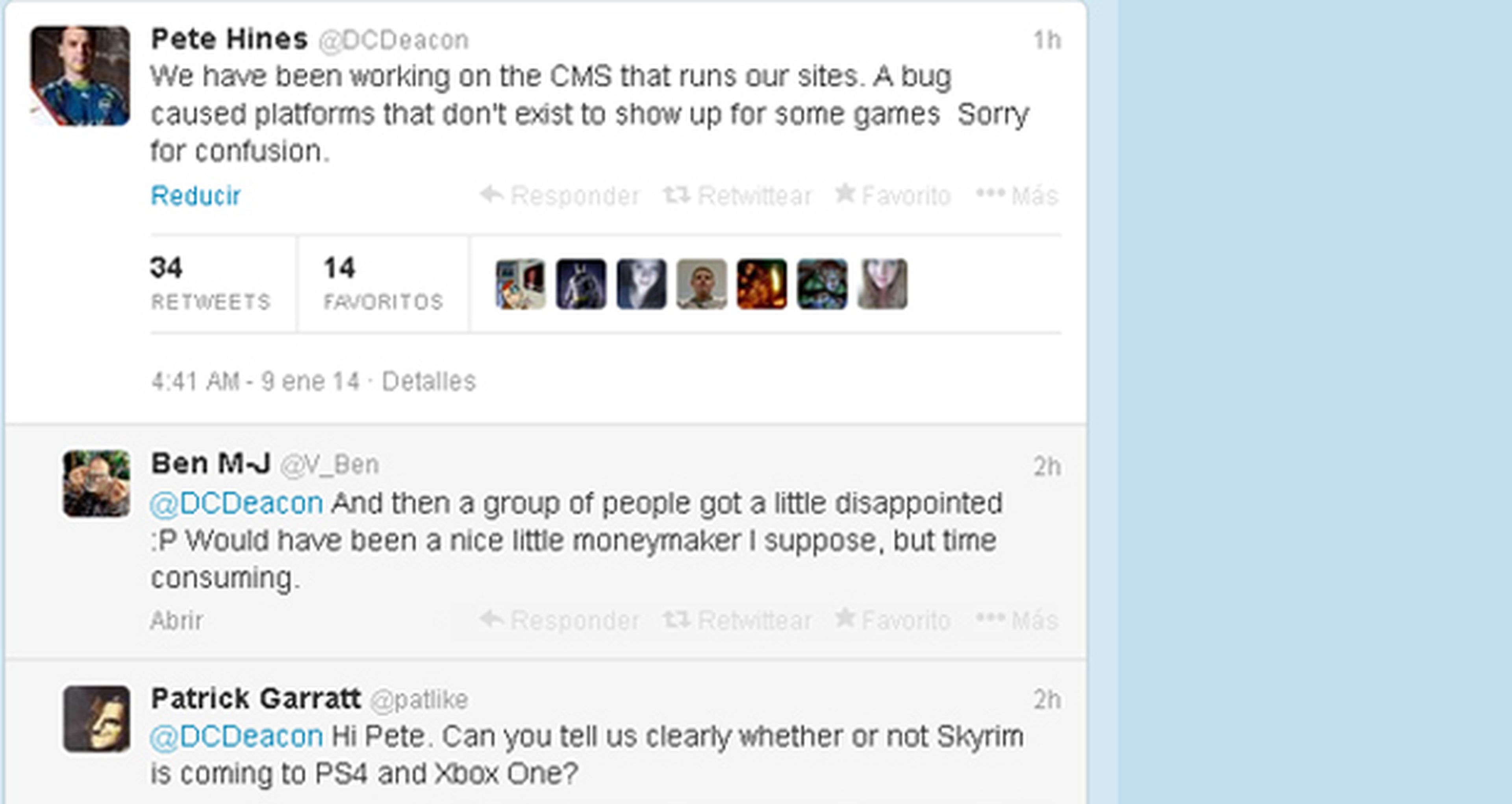 Bethesda desmiente Skyrim para PS4 y Xbox One