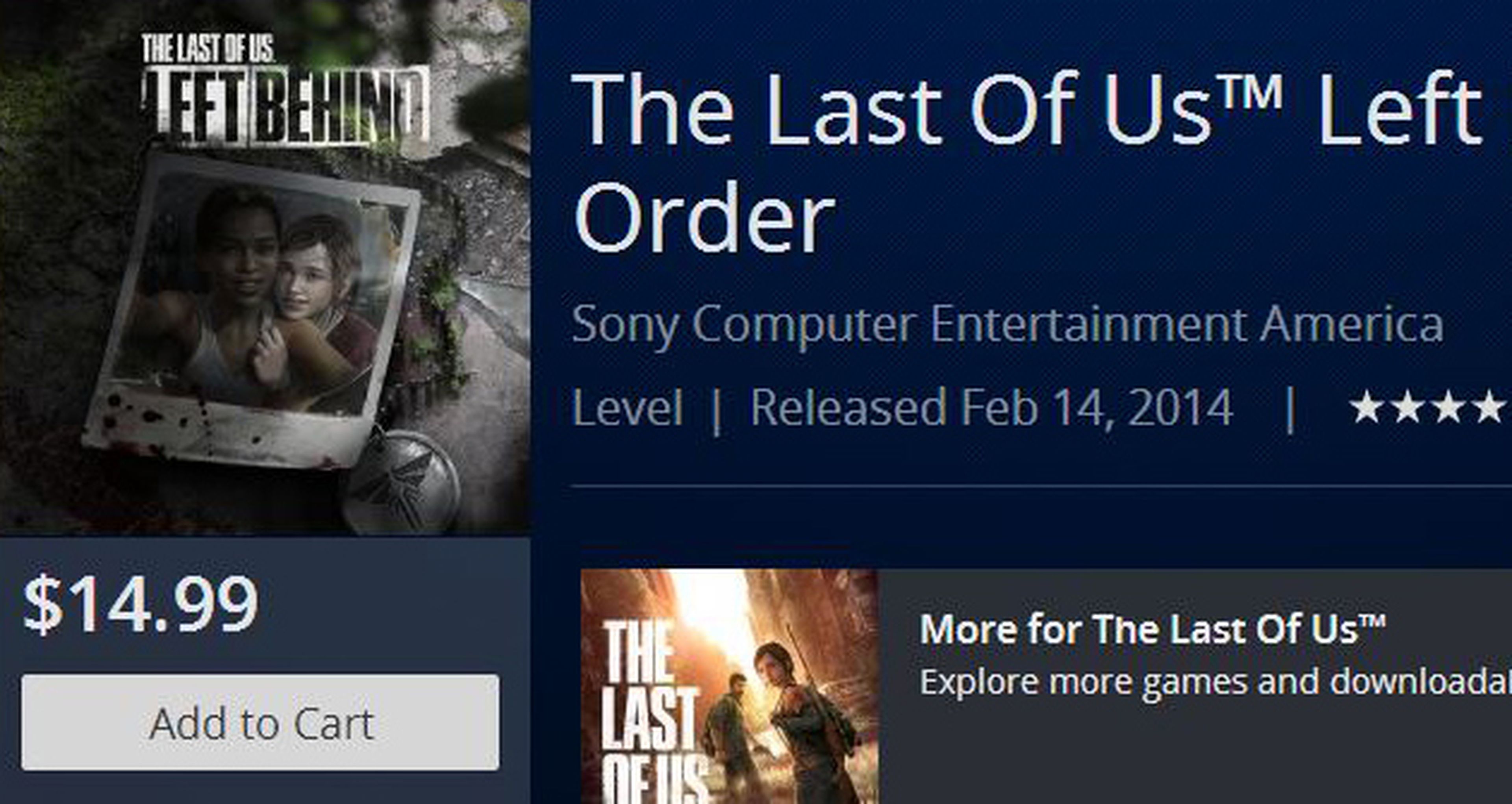 The Last of Us Left Behind, el 14 de febrero según PSN