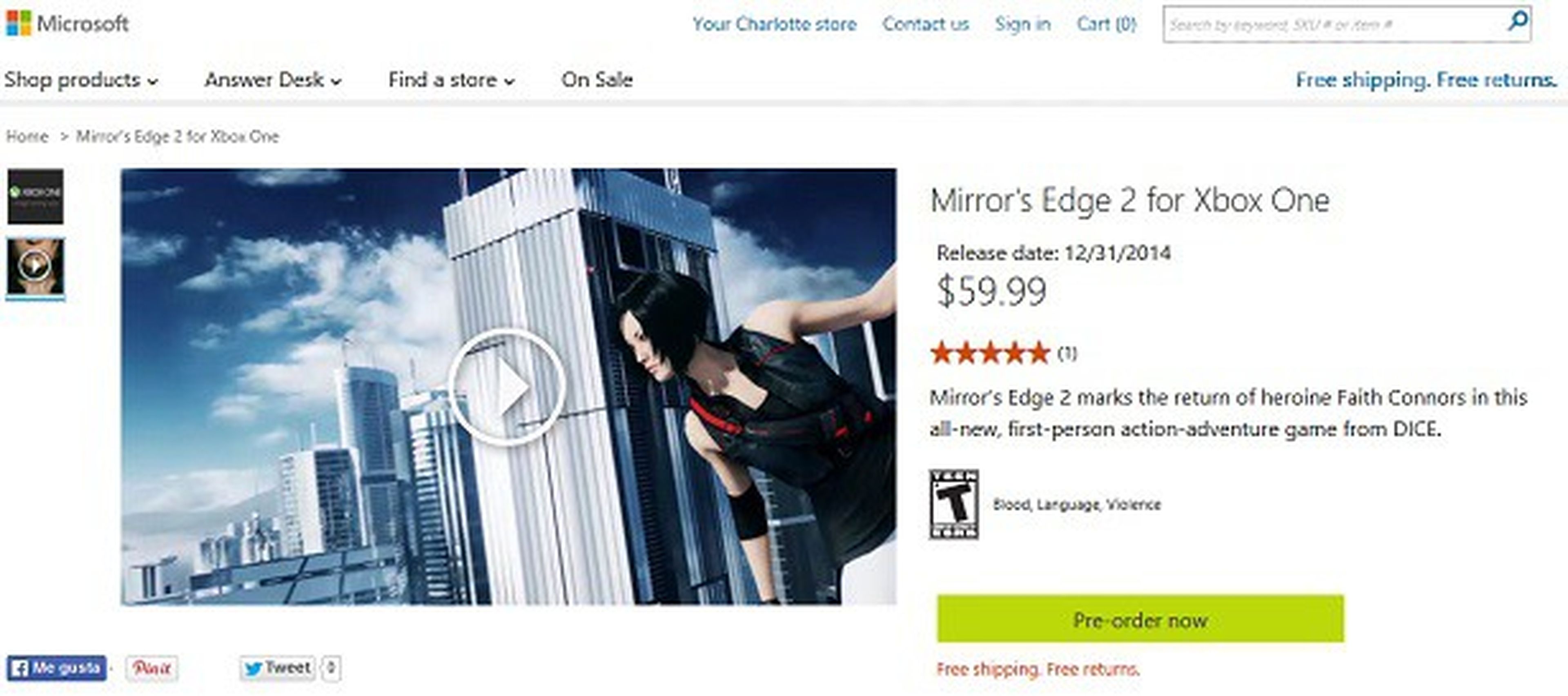 Mirror's Edge 2 podría llegar este año