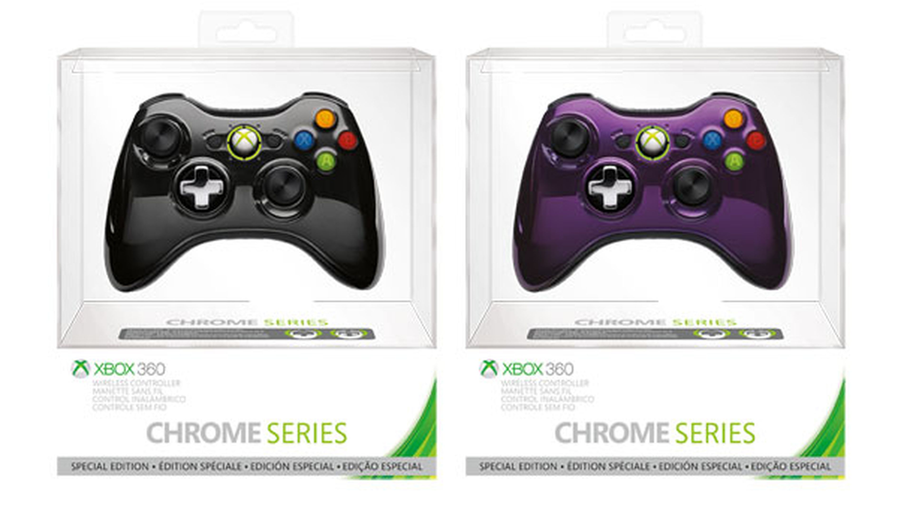  Xbox 360 Limited Edition Chrome Series Wireless Controller -  Black : Videojuegos