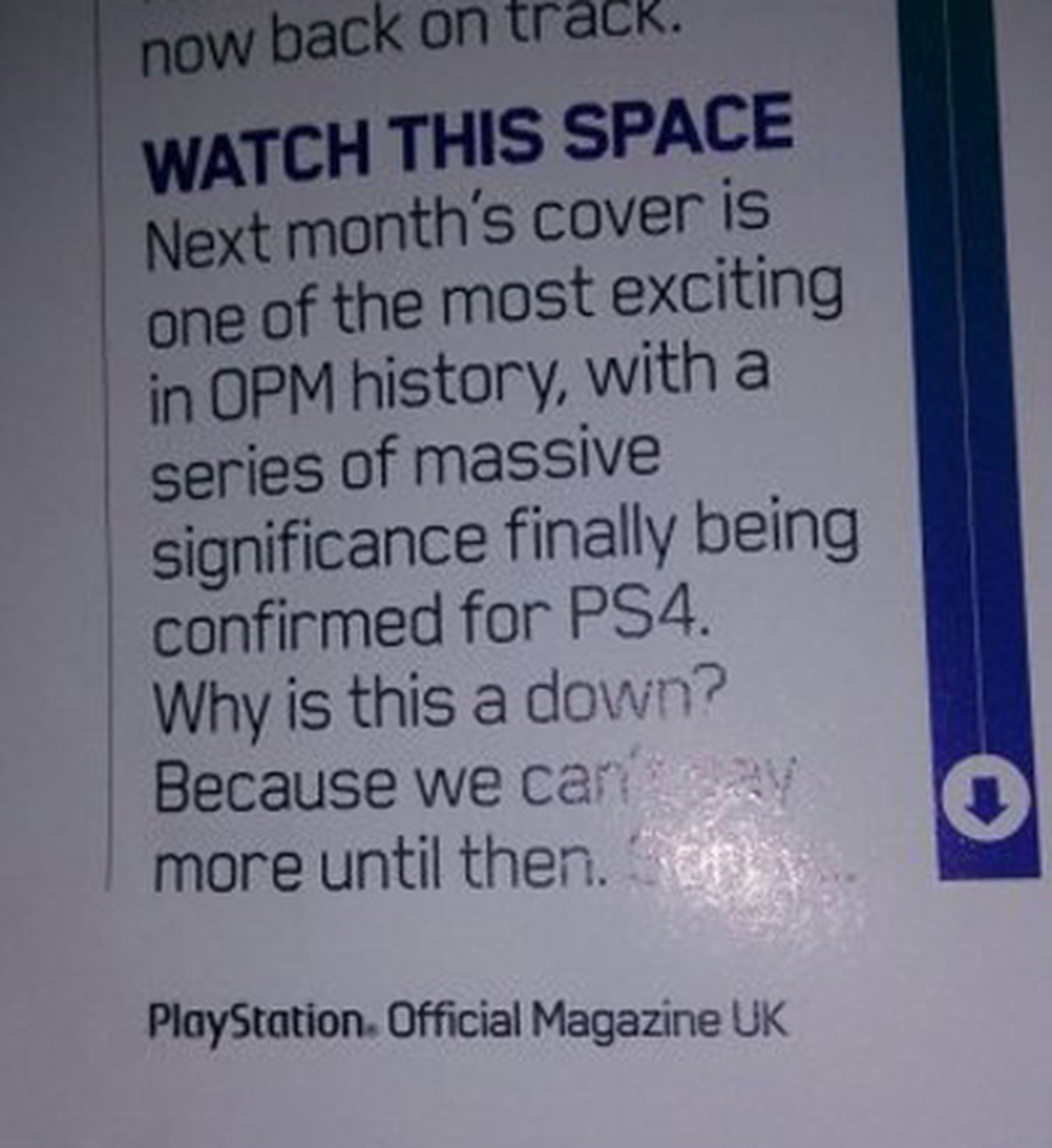 La Revista Oficial PS anticipa "un gran anuncio para PS4"