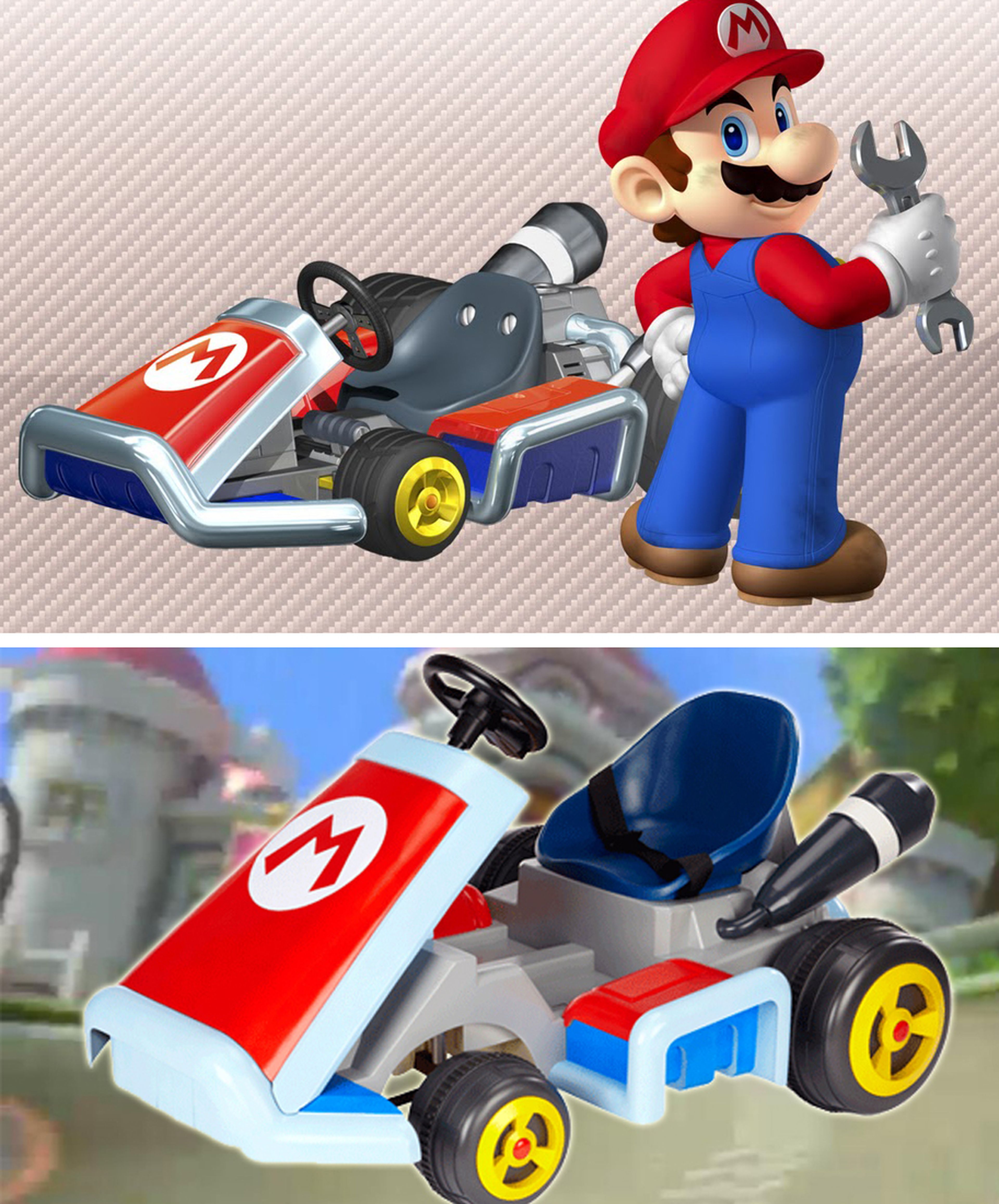 Tu hijo puede montar en el kart de Mario