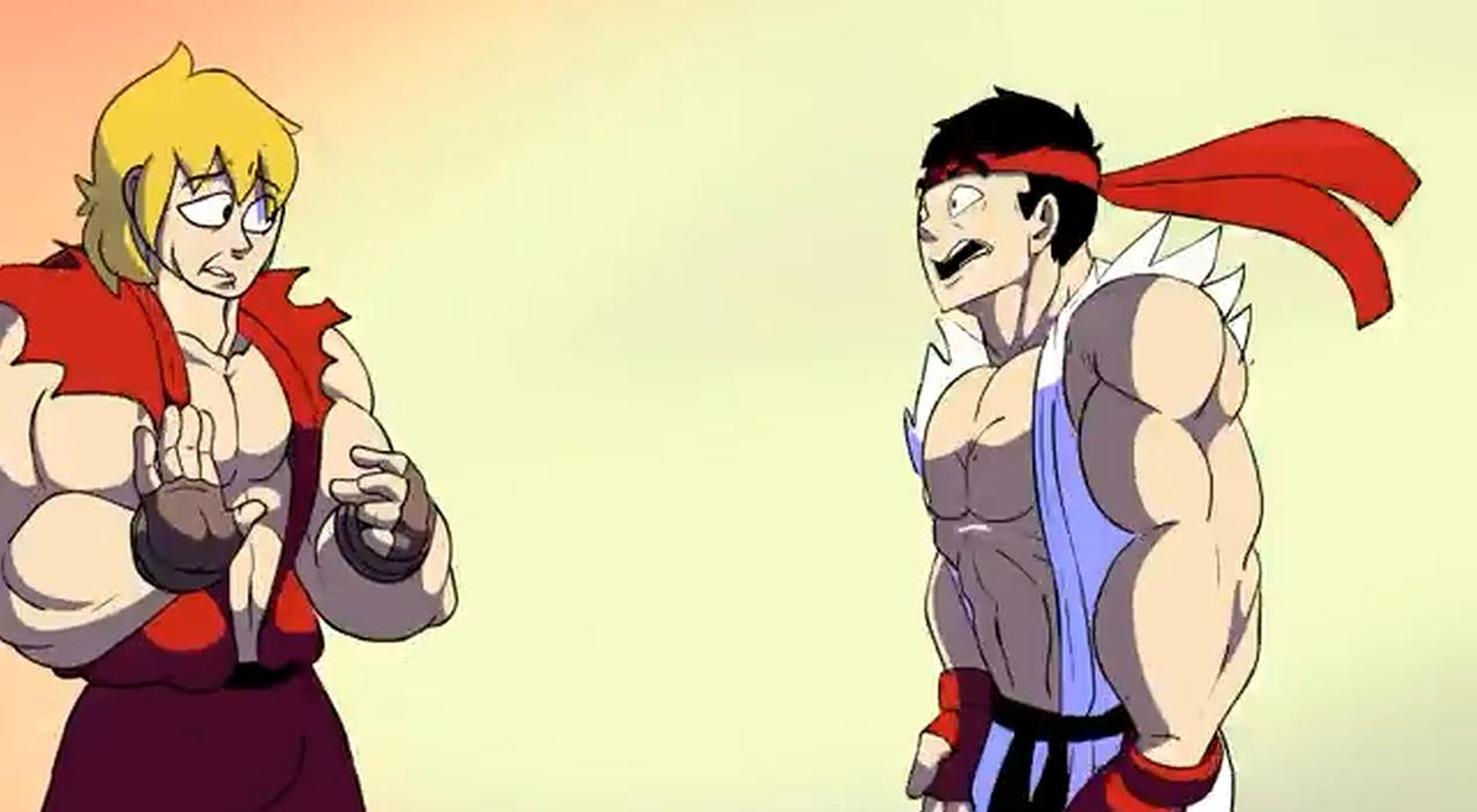 La batalla de rap entre Ryu y Ken