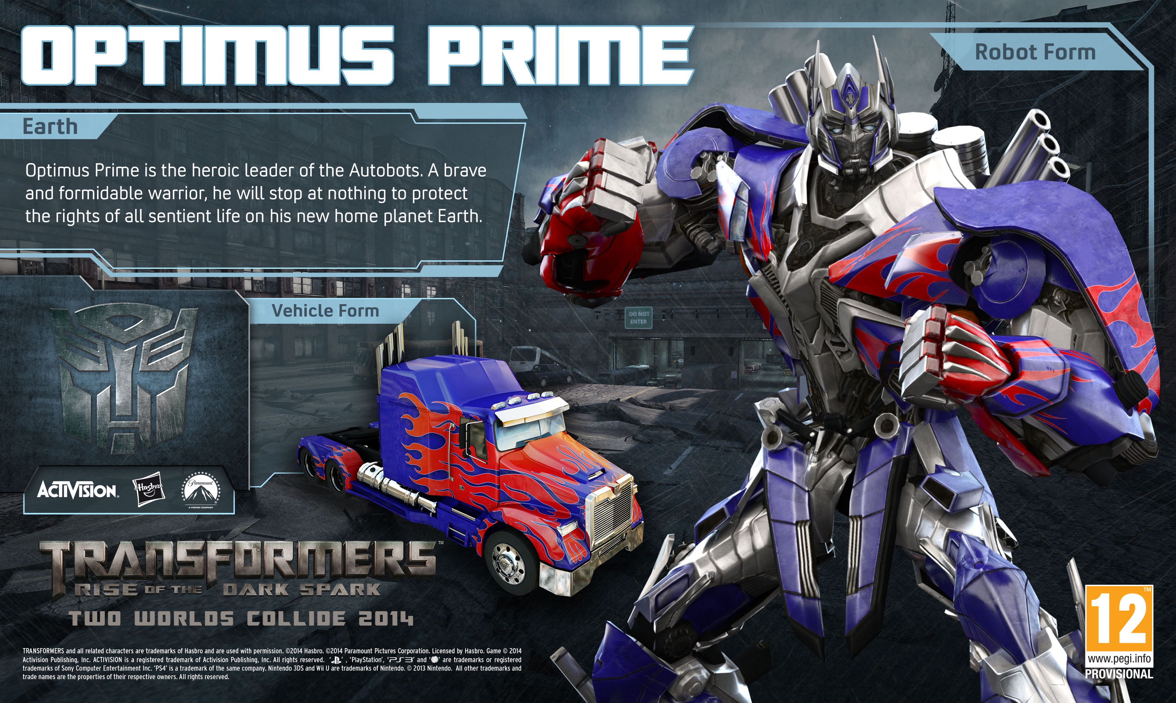 Optimus Prime en Transformers Rise of the Dark Spark