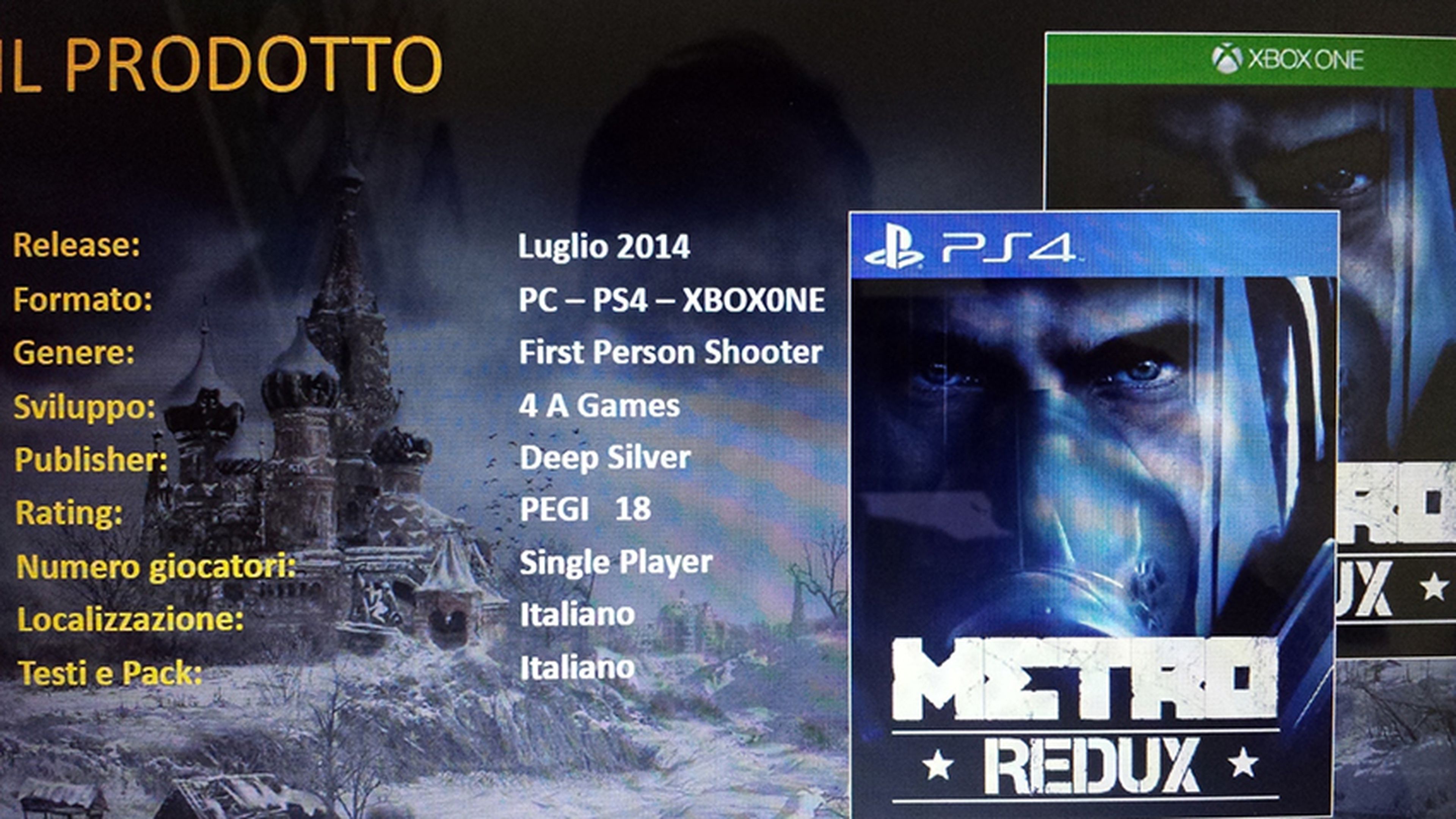 Metro Redux, confirmado para PS4, Xbox One y PC