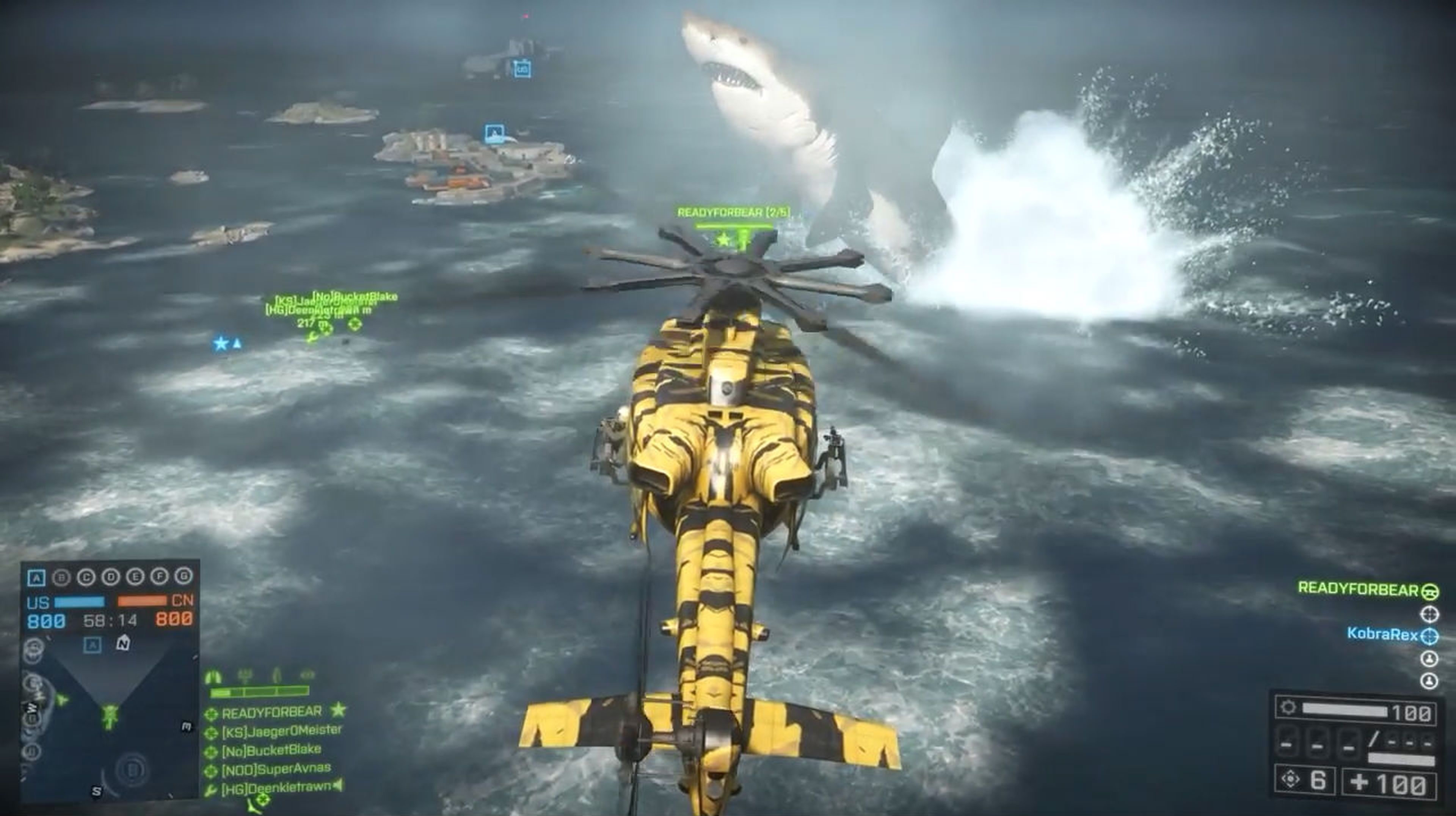 Encontrado el tiburón gigante de Battlefield 4
