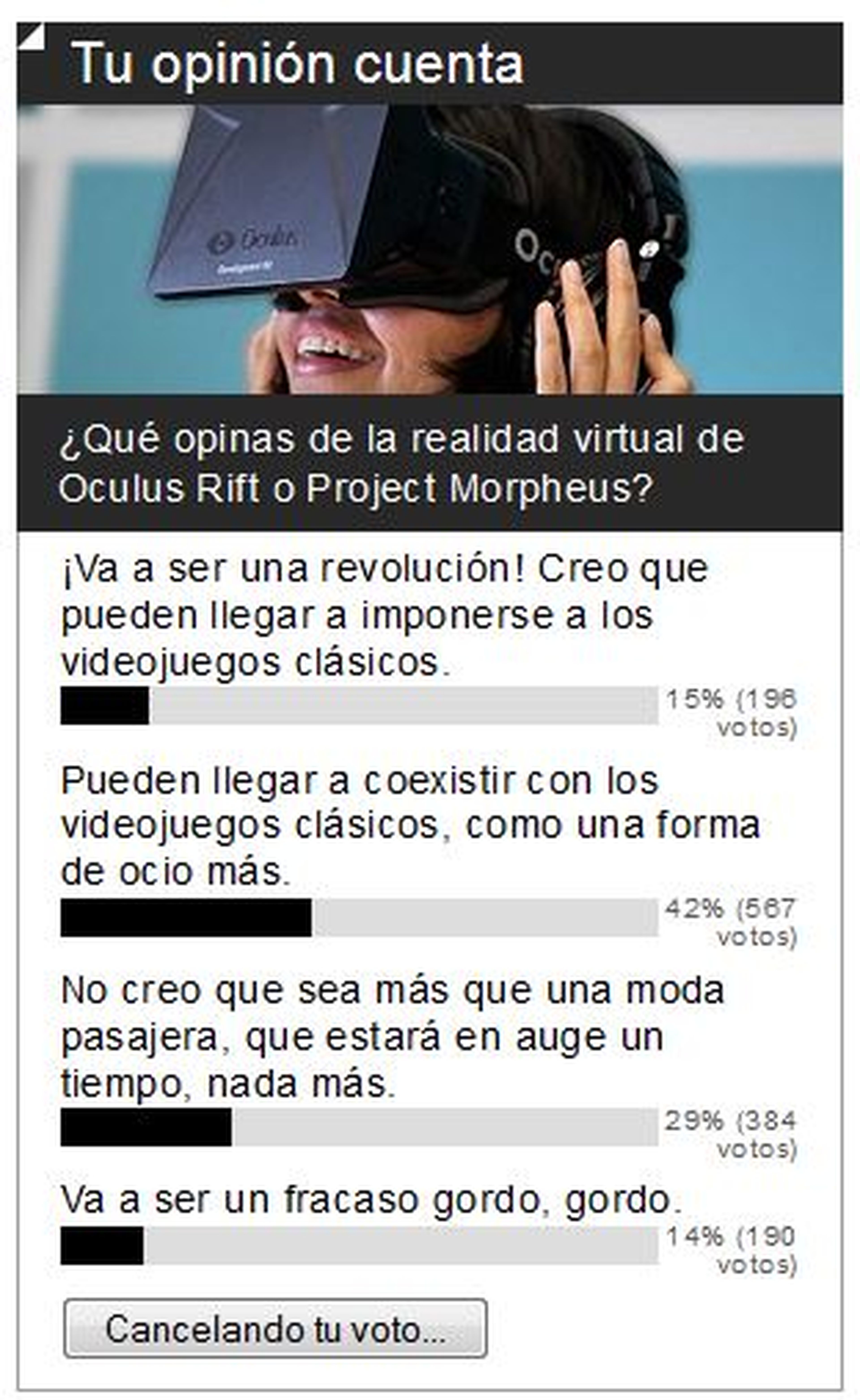 Encuesta: La realidad virtual puede coexistir con los videojuegos "clásicos"
