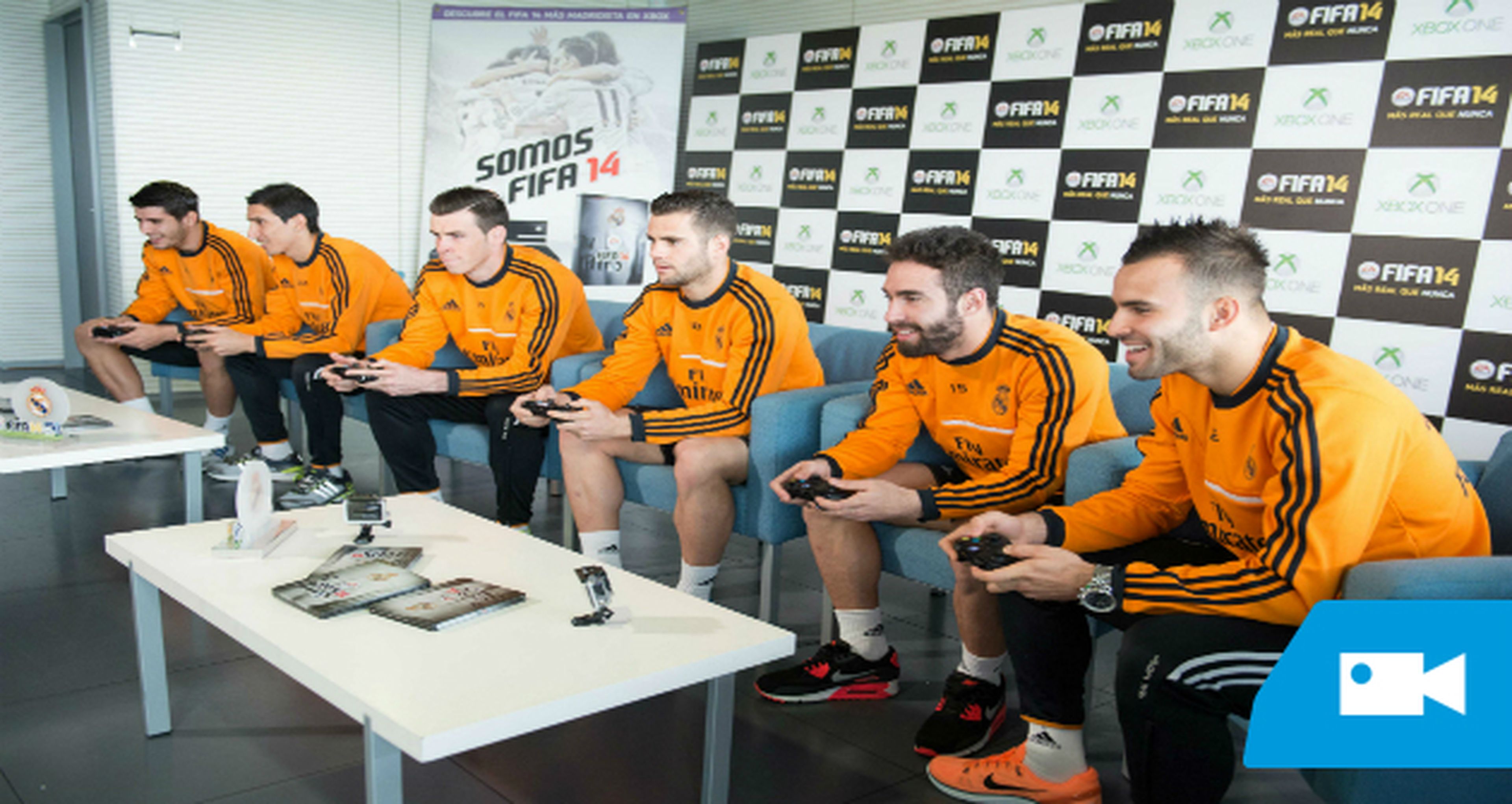 Los jugadores del Real Madrid juegan su torneo de FIFA 14