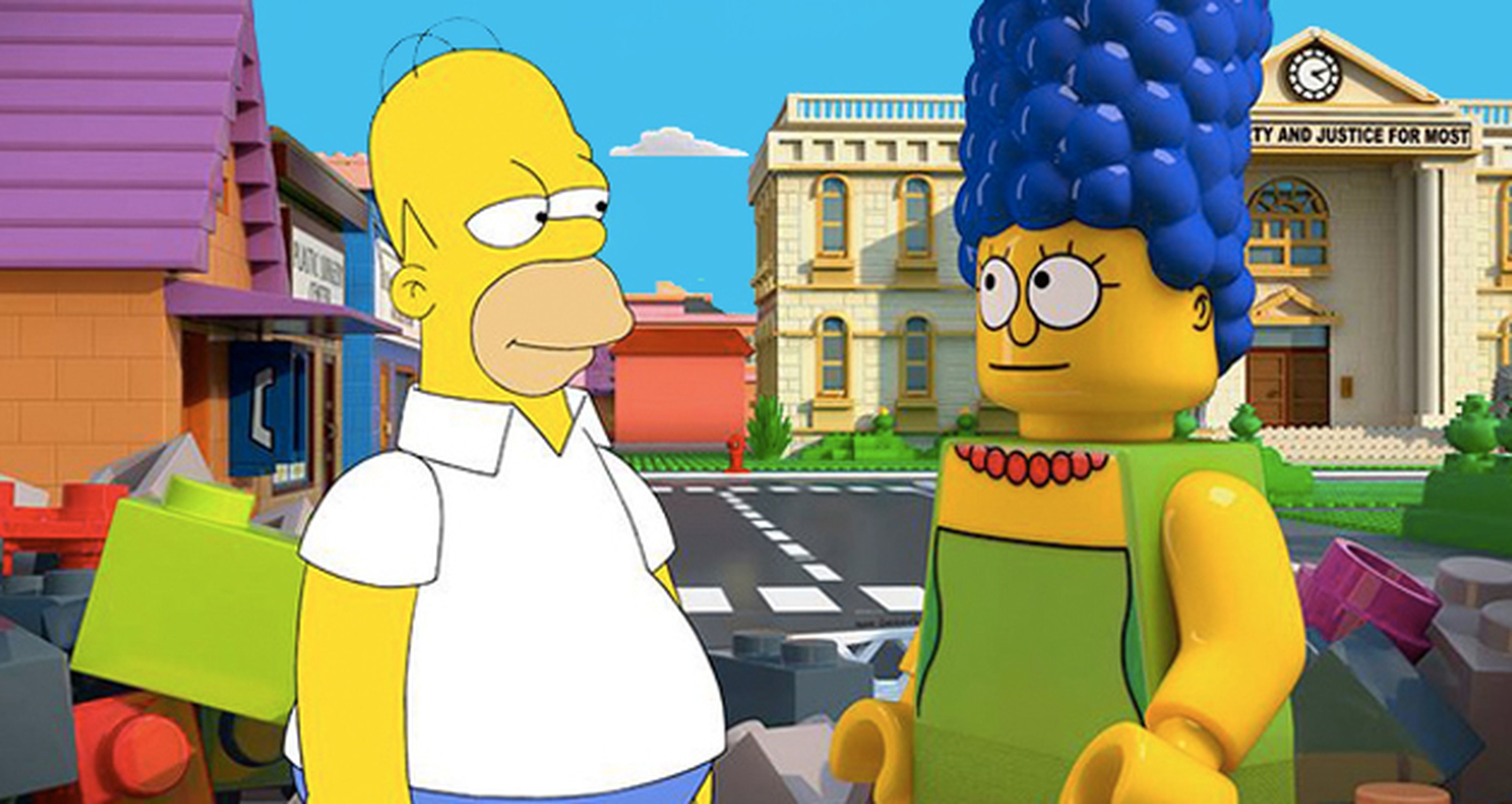 Imágenes de Los Simpson en el episodio en formato LEGO