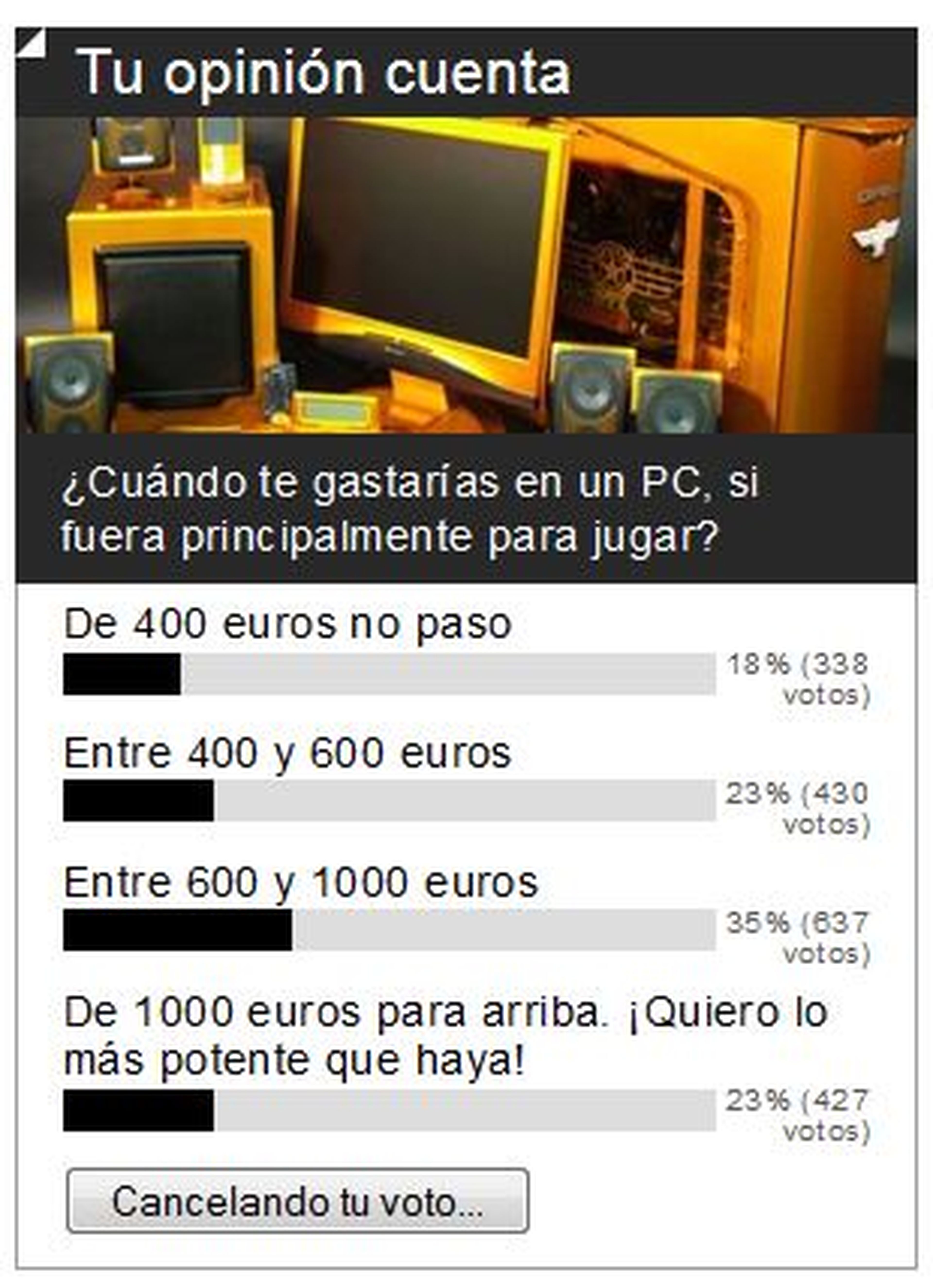 Encuesta: Pagaríais hasta 1000 euros por un PC para jugar
