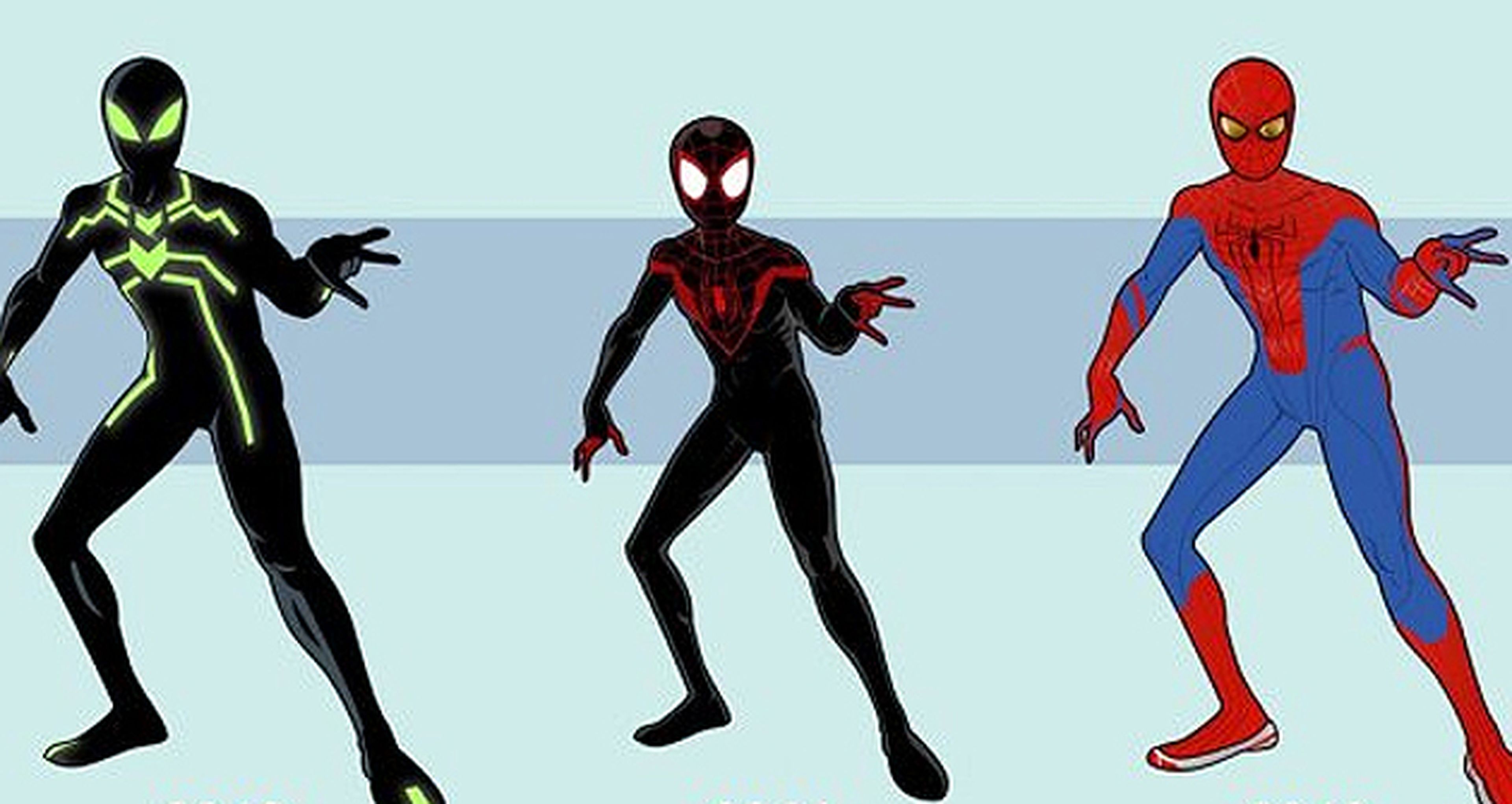 Todos los trajes de Spider-man, en una imagen