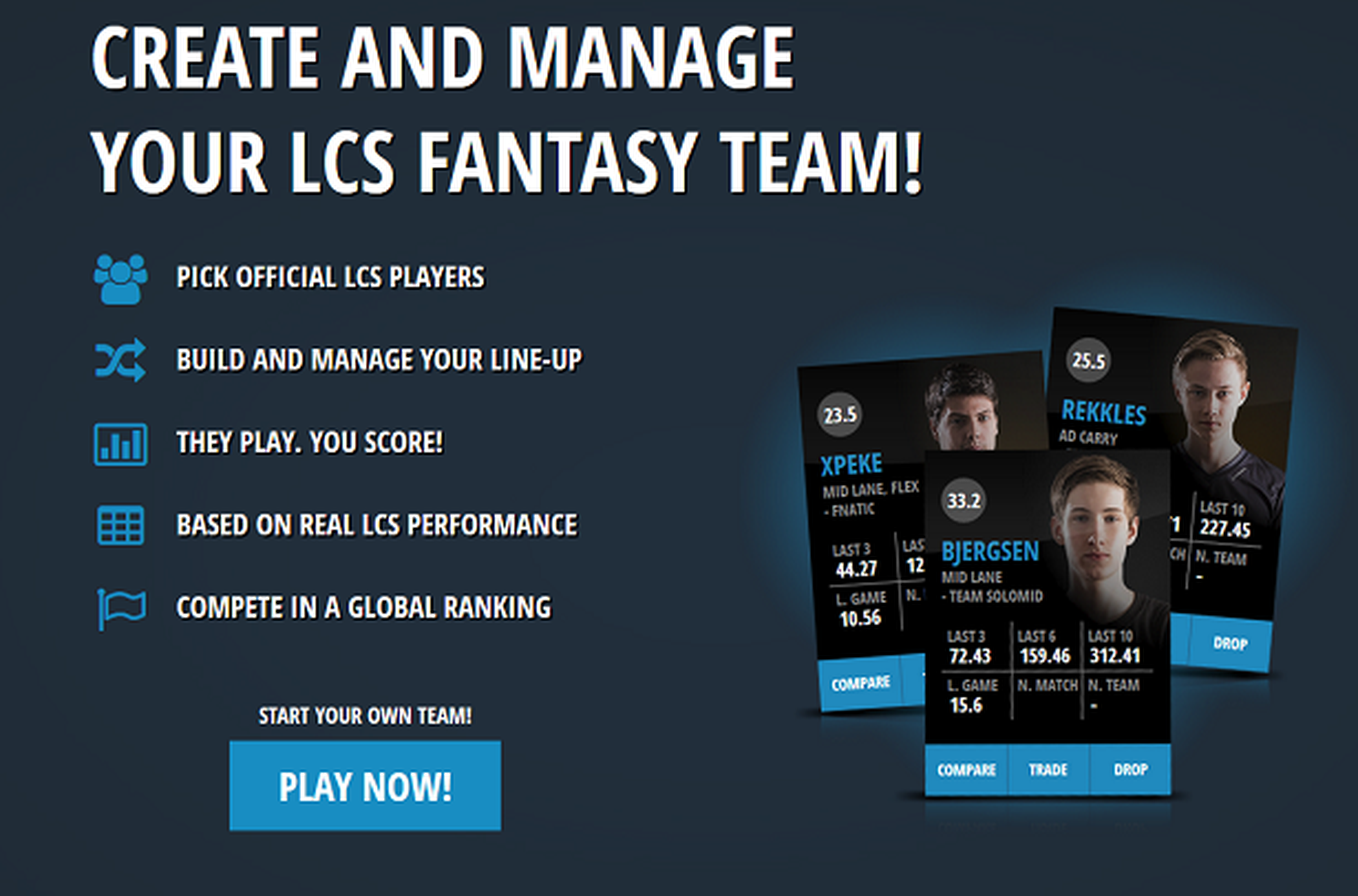 Crea tu propio equipo de la LCS con ESL Fantasy League
