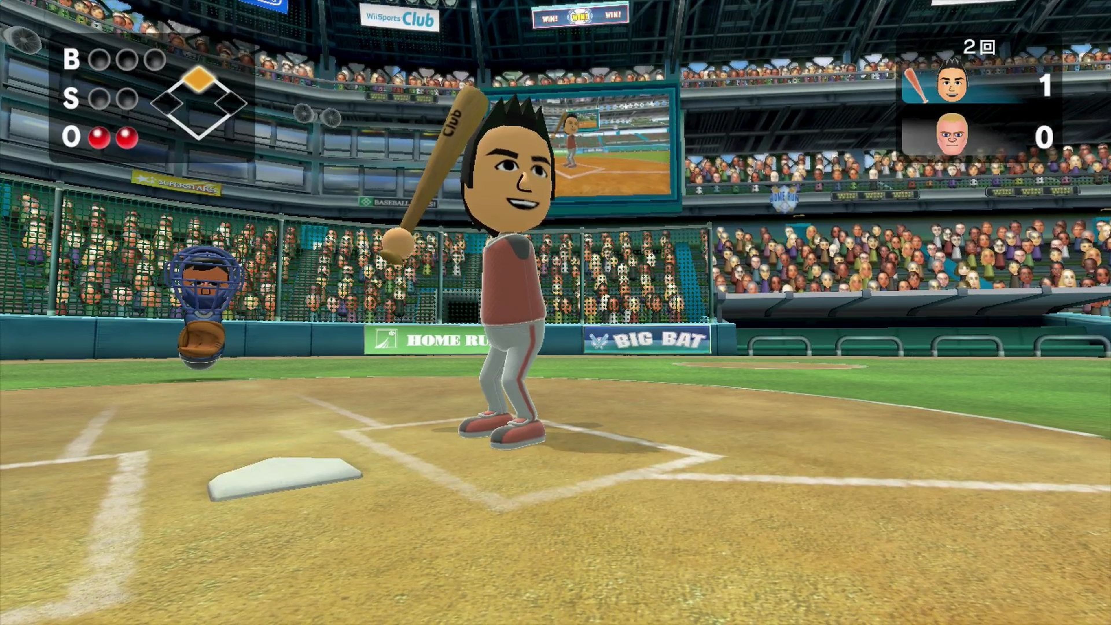 Imágenes de béisbol y boxeo en Wii Sports Club