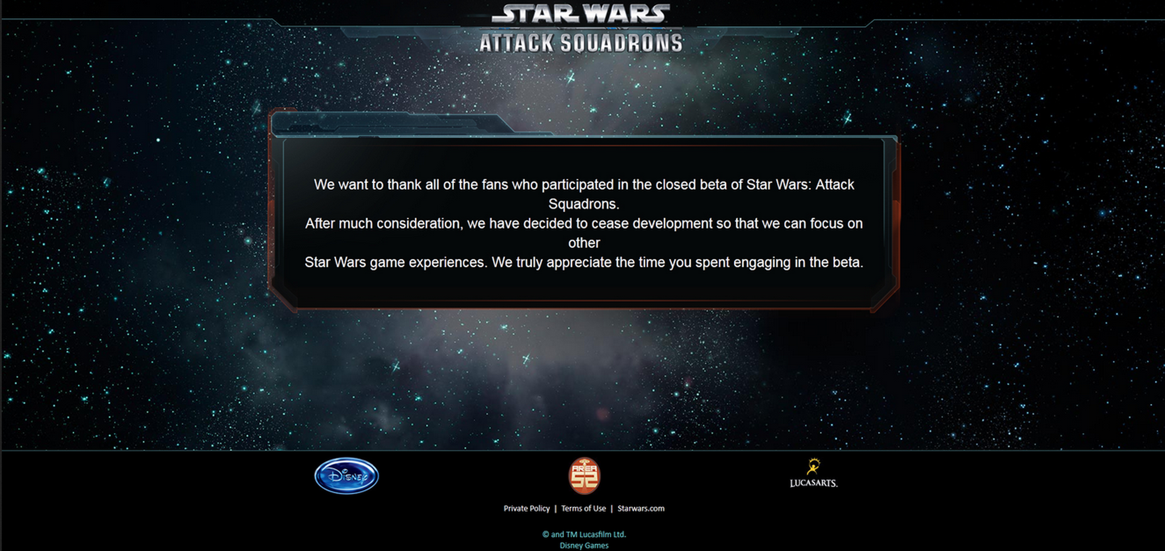 Disney cancela Star Wars Attack Squadrons