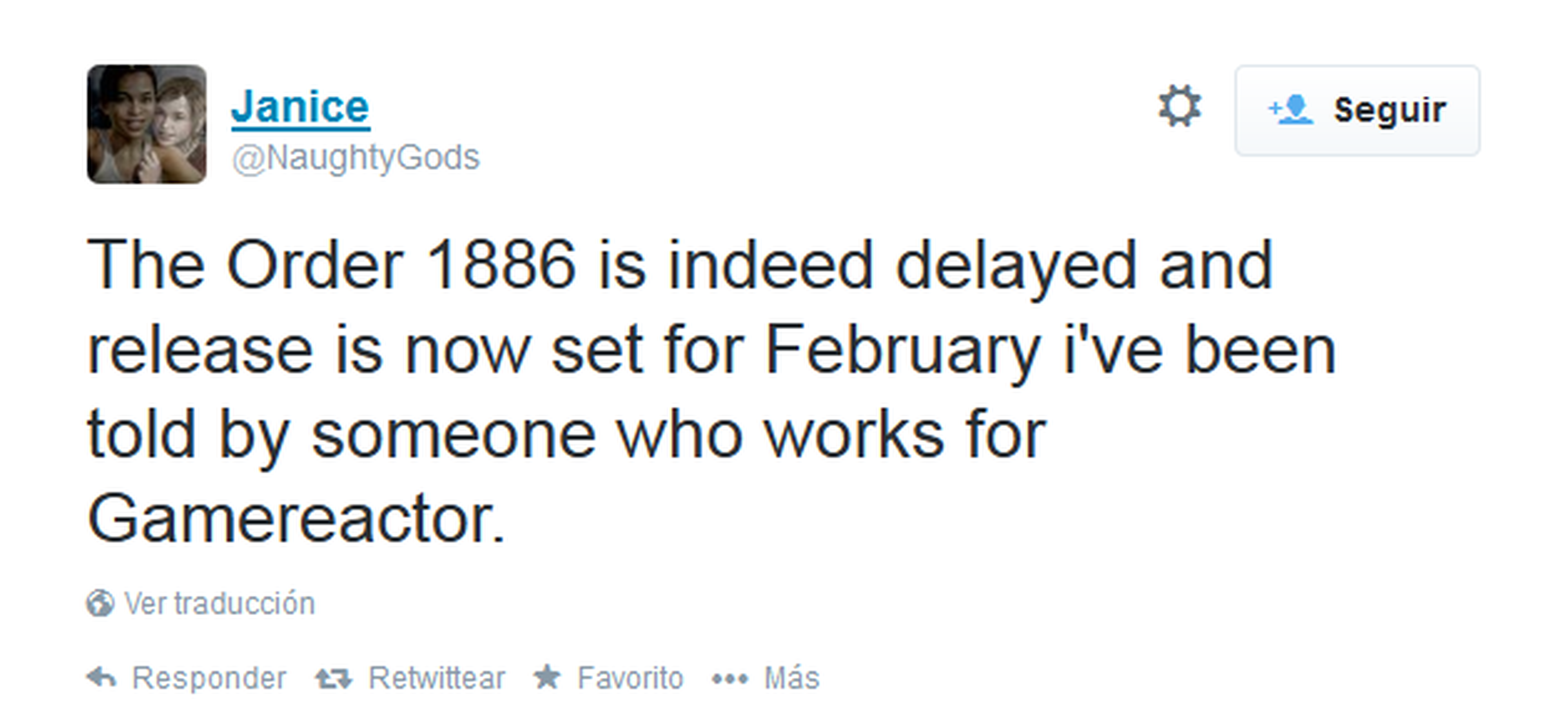 The Order 1886 se retrasa hasta febrero de 2015