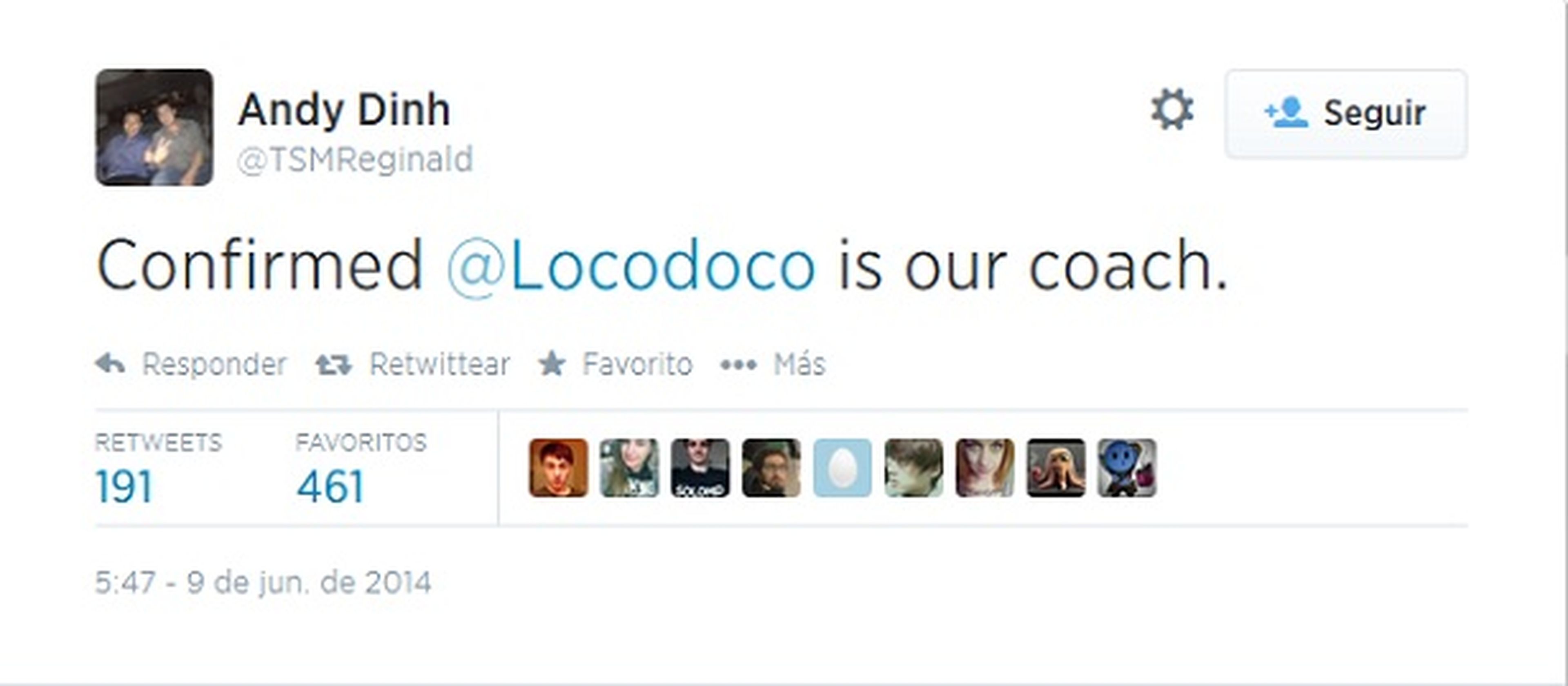 'Locodoco' se convierte en el coach de Team SoloMid