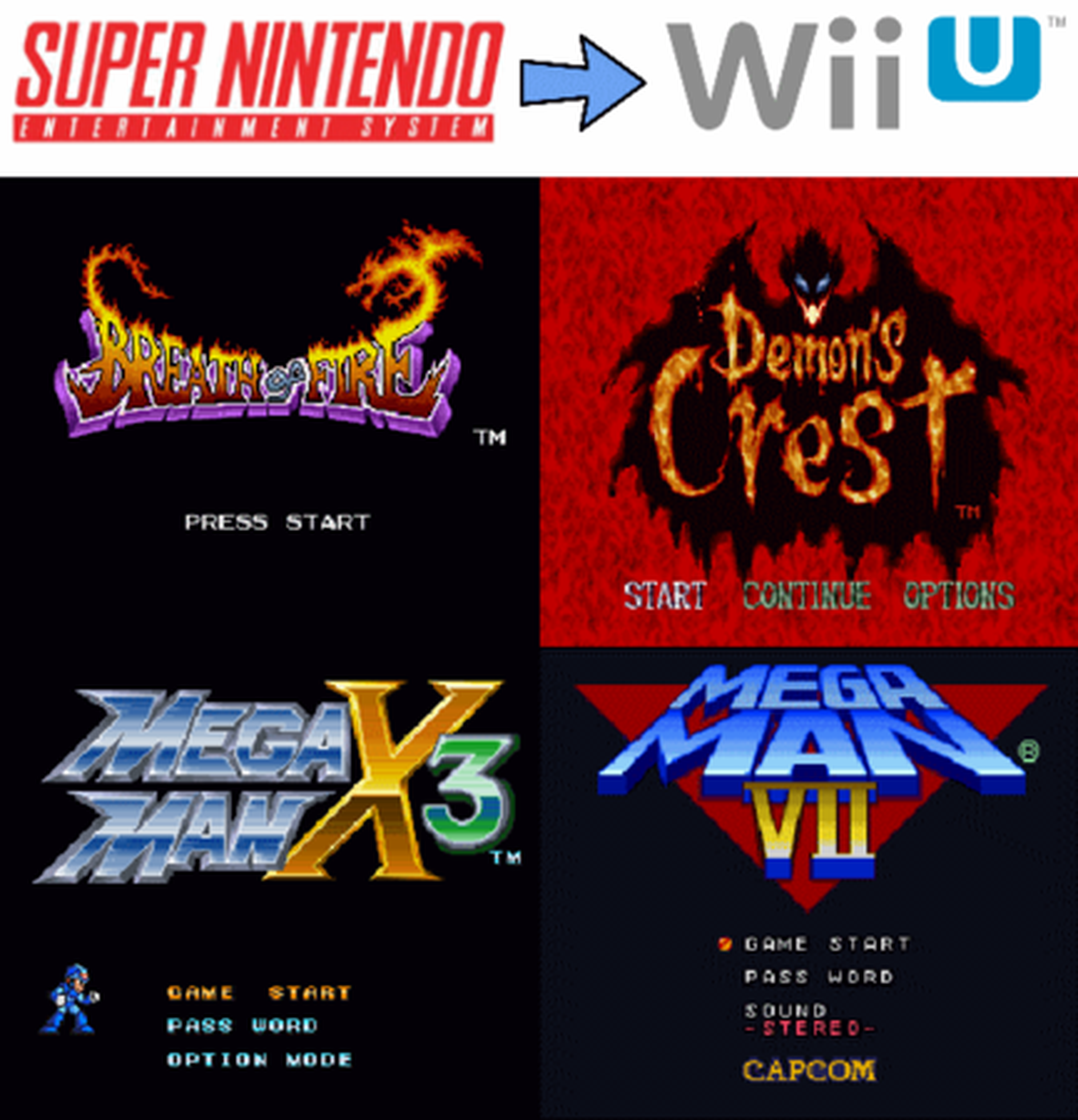 Capcom anuncia 15 nuevos clásicos para 3DS y Wii U eShop