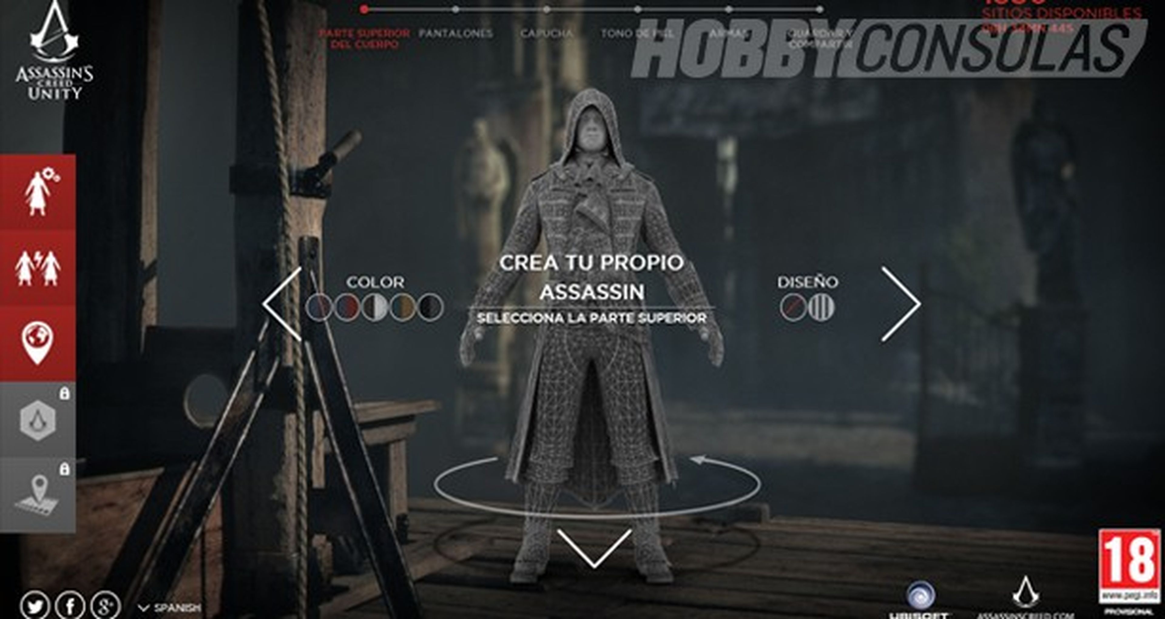 Crea tu propio personaje de Assassin's Creed Unity