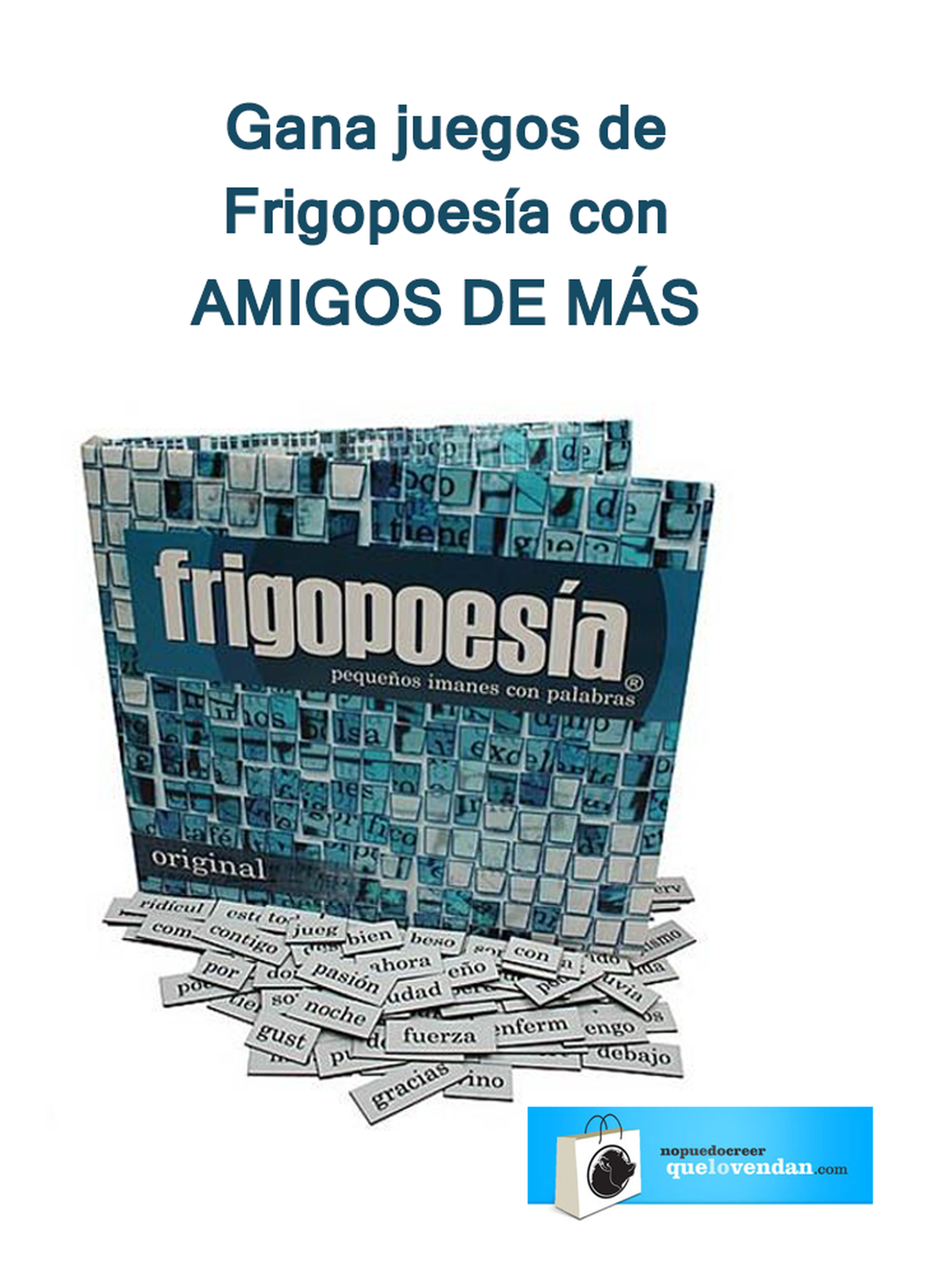 Ganadores concurso AMIGOS DE MÁS: ¡Sorteamos dos juegos de Frigopoesía!