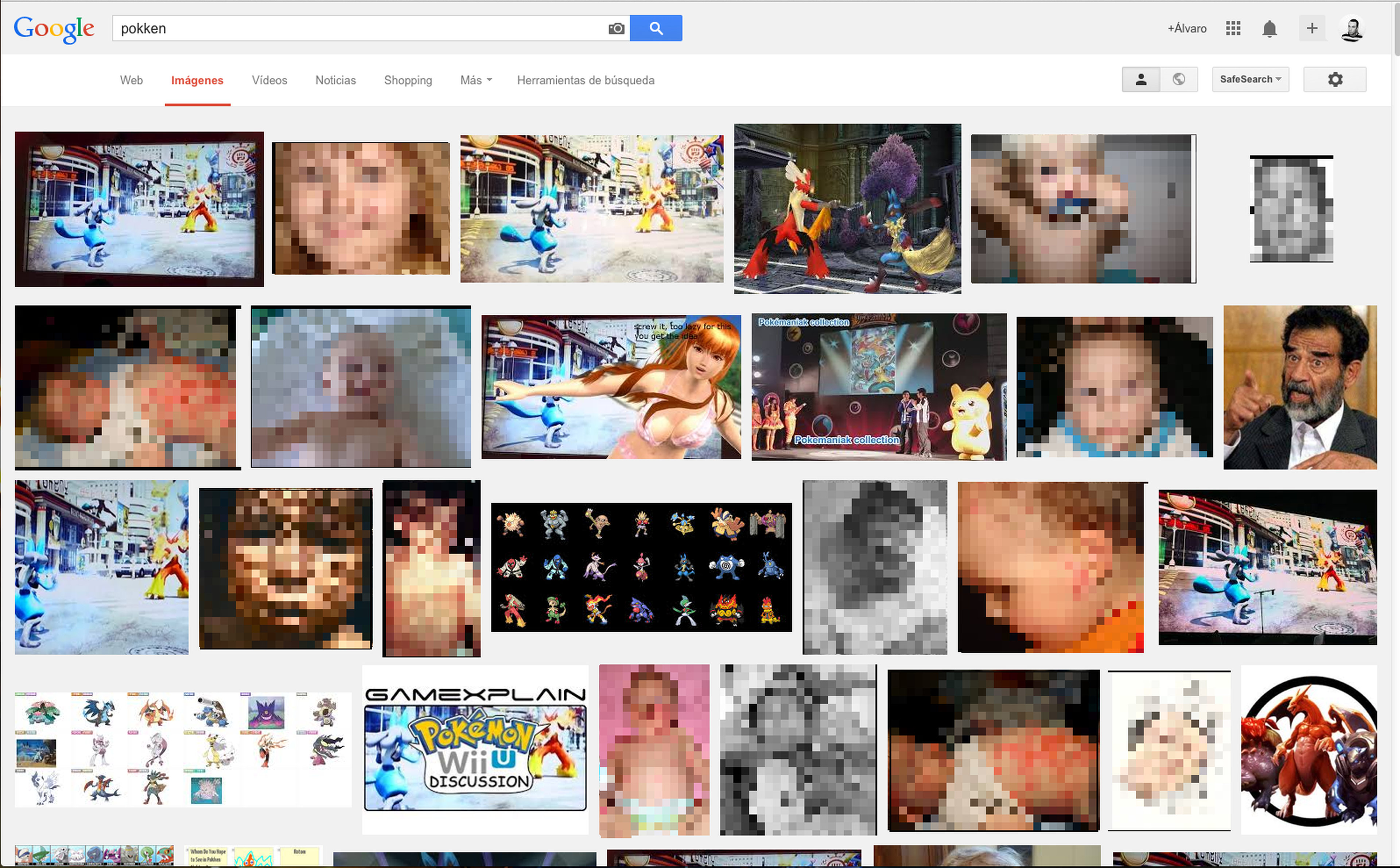 No deberíais buscar imágenes de "Pokken" en Google...