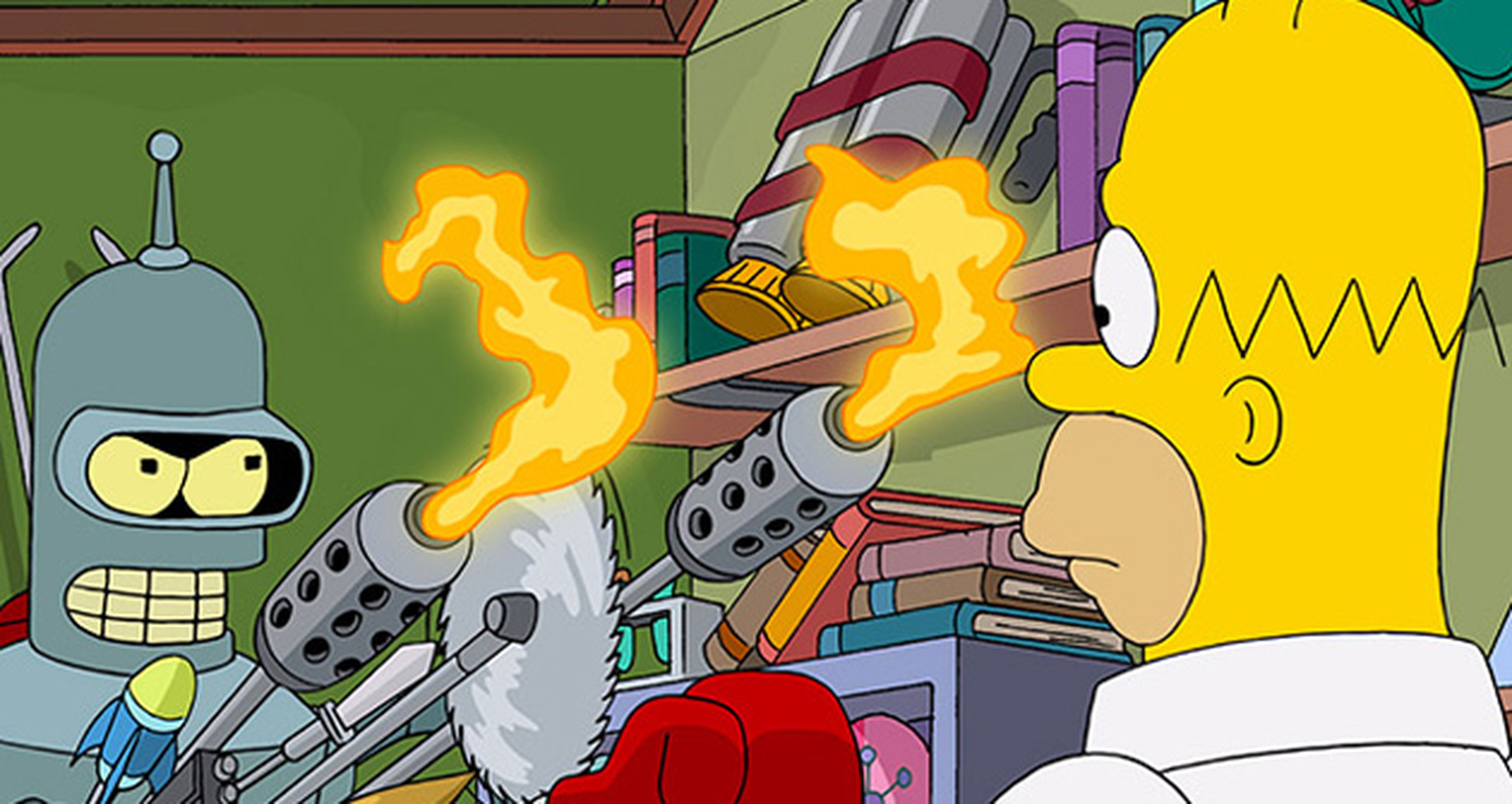 Primera imagen del crossover de Los Simpson y Futurama